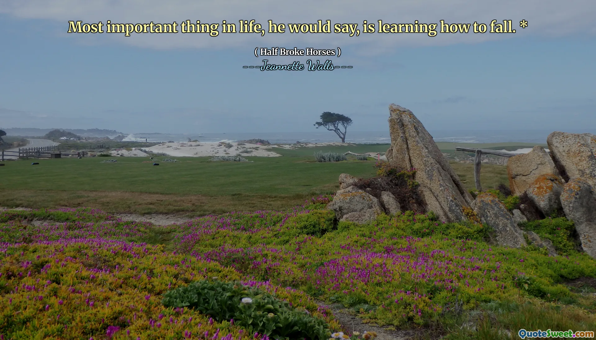 他说，生活中最重要的是学习如何跌倒。 *