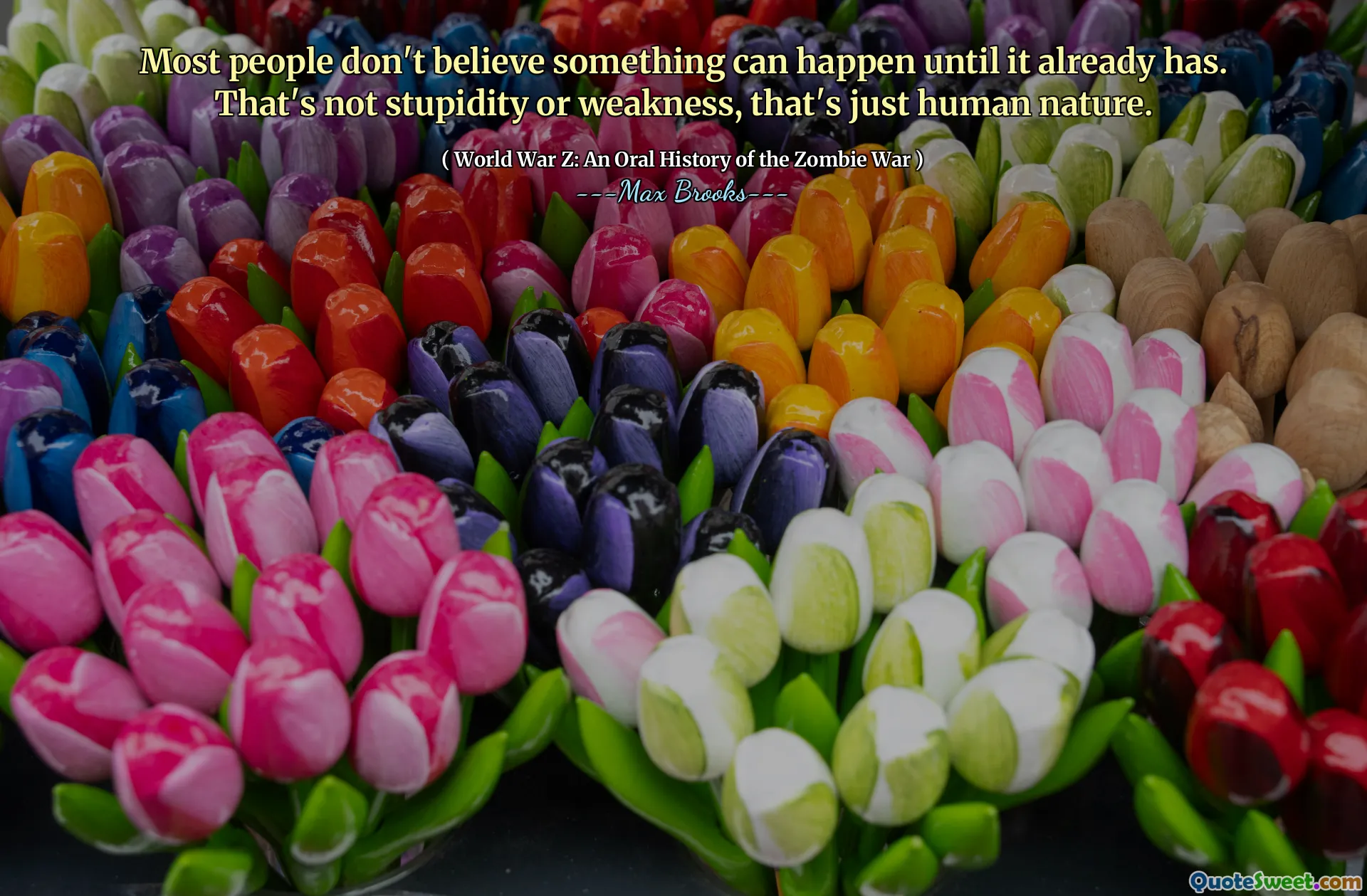 Most people don't believe something can happen until it already has. That's not stupidity or weakness, that's just human nature.