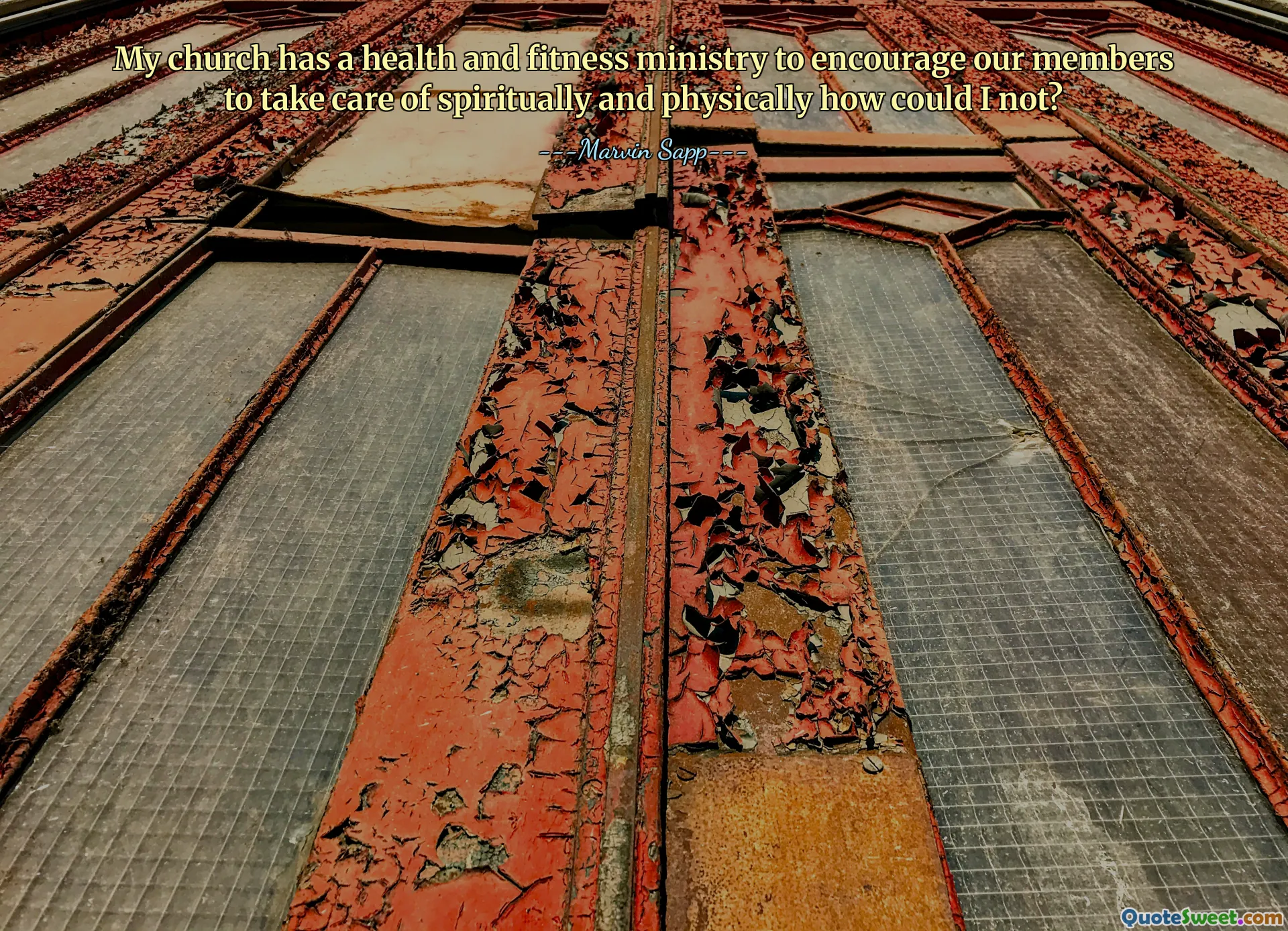 Biserica mea are o lucrare de sănătate și fitness pentru a-i încuraja pe membrii noștri să aibă grijă de spiritual și fizic, cum aș putea să nu?