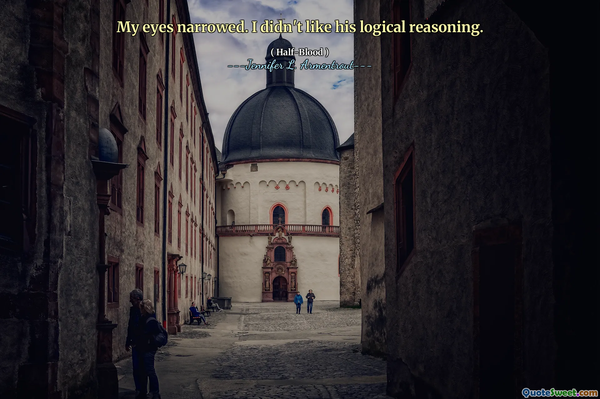 My eyes narrowed. I didn't like his logical reasoning.