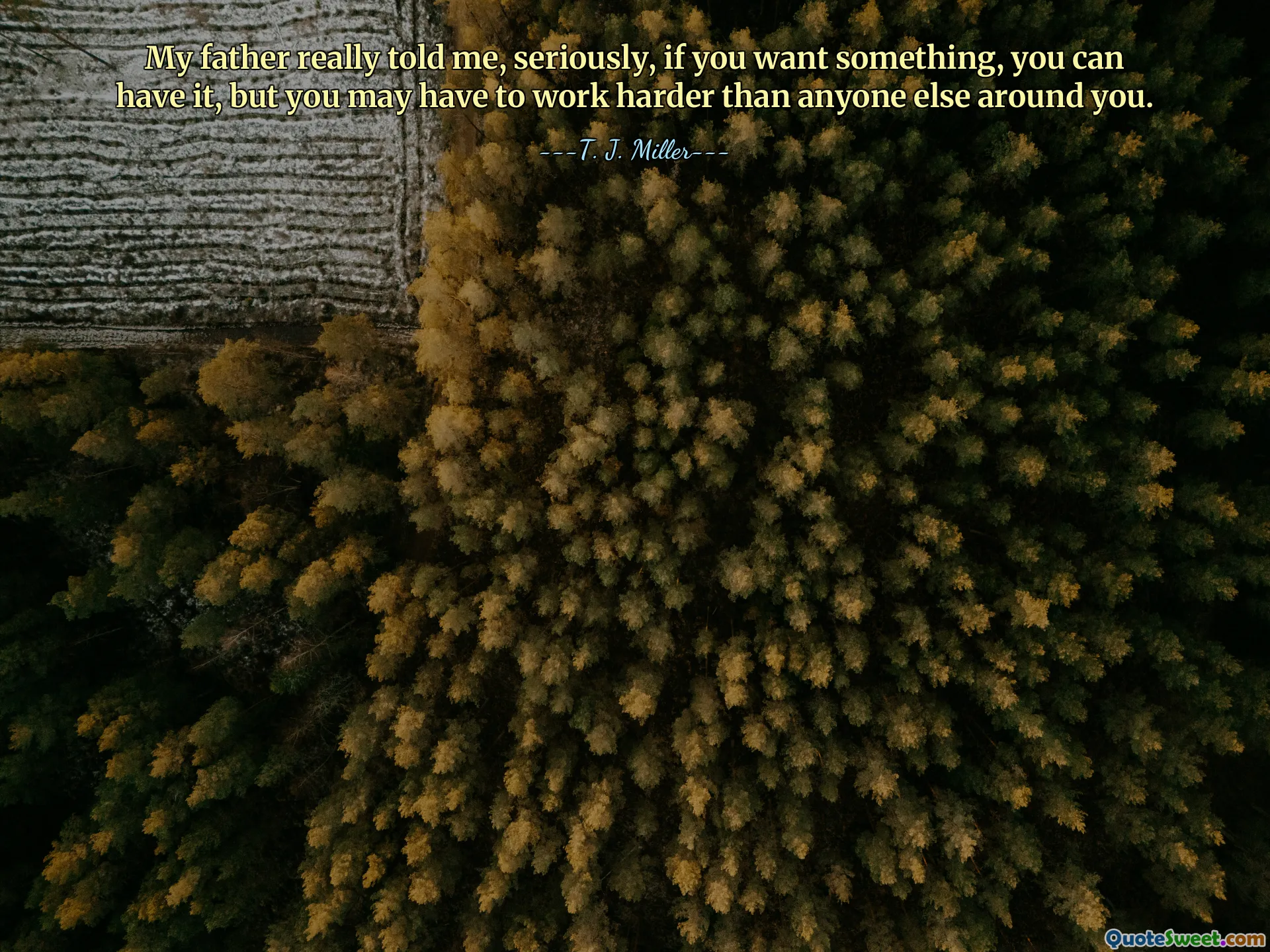 My father really told me, seriously, if you want something, you can have it, but you may have to work harder than anyone else around you.