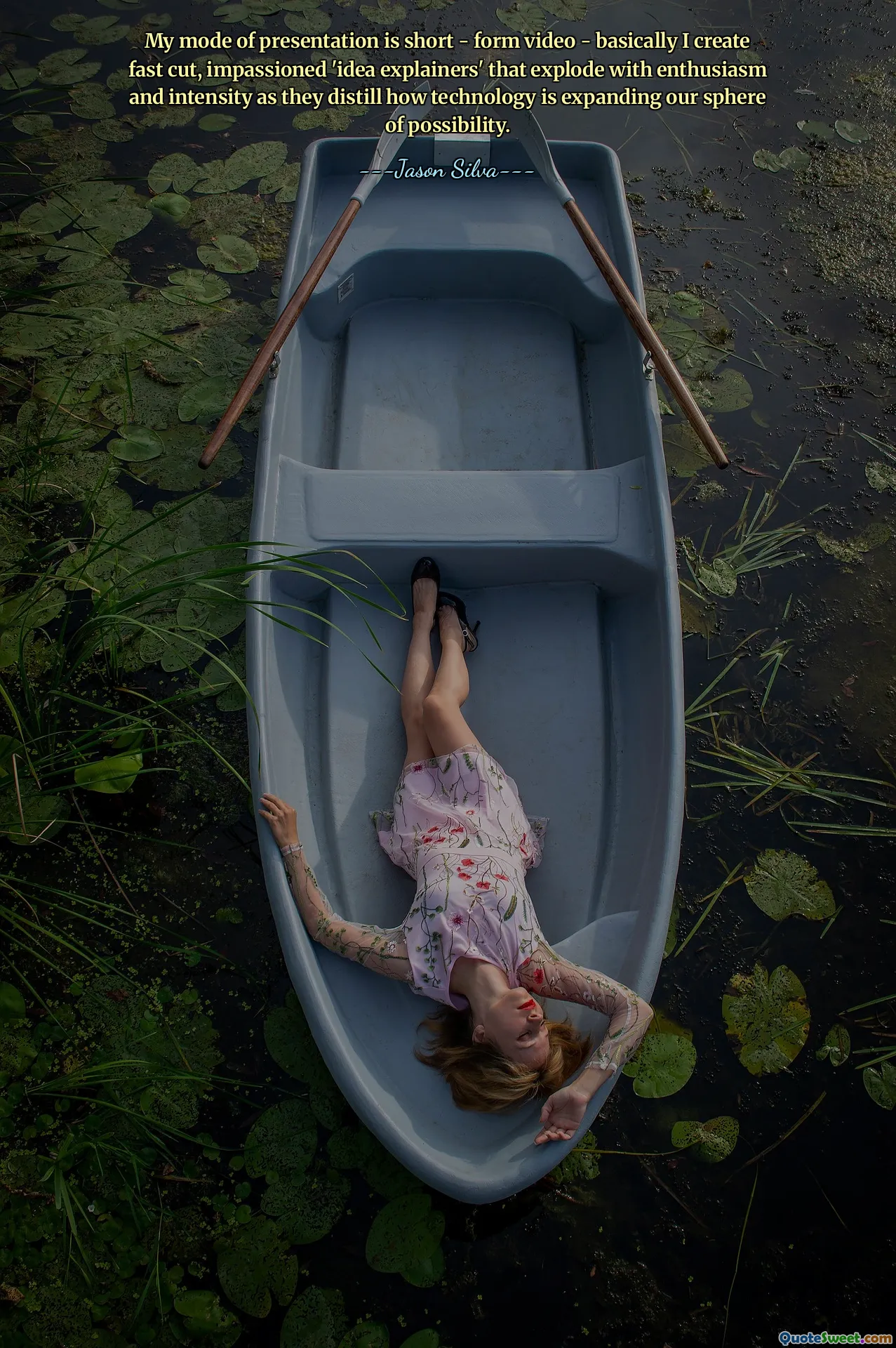 Mon mode de présentation est une vidéo courte - en gros, je crée des «explications d'idées» rapides et passionnées qui explosent avec enthousiasme et intensité alors qu'elles distillent comment la technologie élargit notre sphère de possibilités.