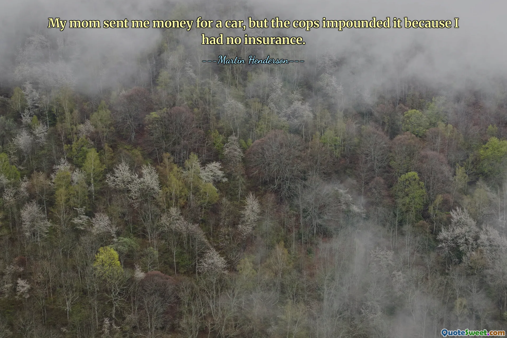 My mom sent me money for a car, but the cops impounded it because I had no insurance.