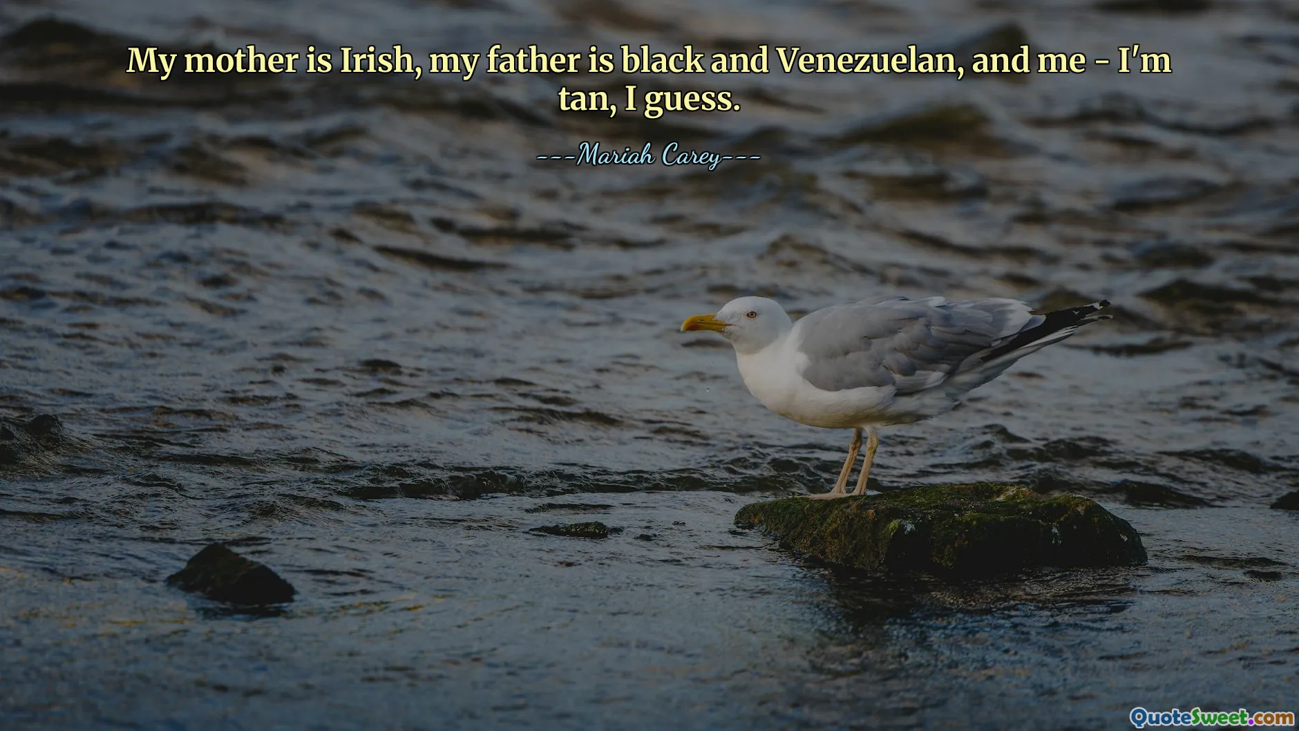 Mẹ tôi là người Ireland, bố tôi là người da đen và Venezuela, còn tôi - tôi đoán là tôi có làn da rám nắng.
