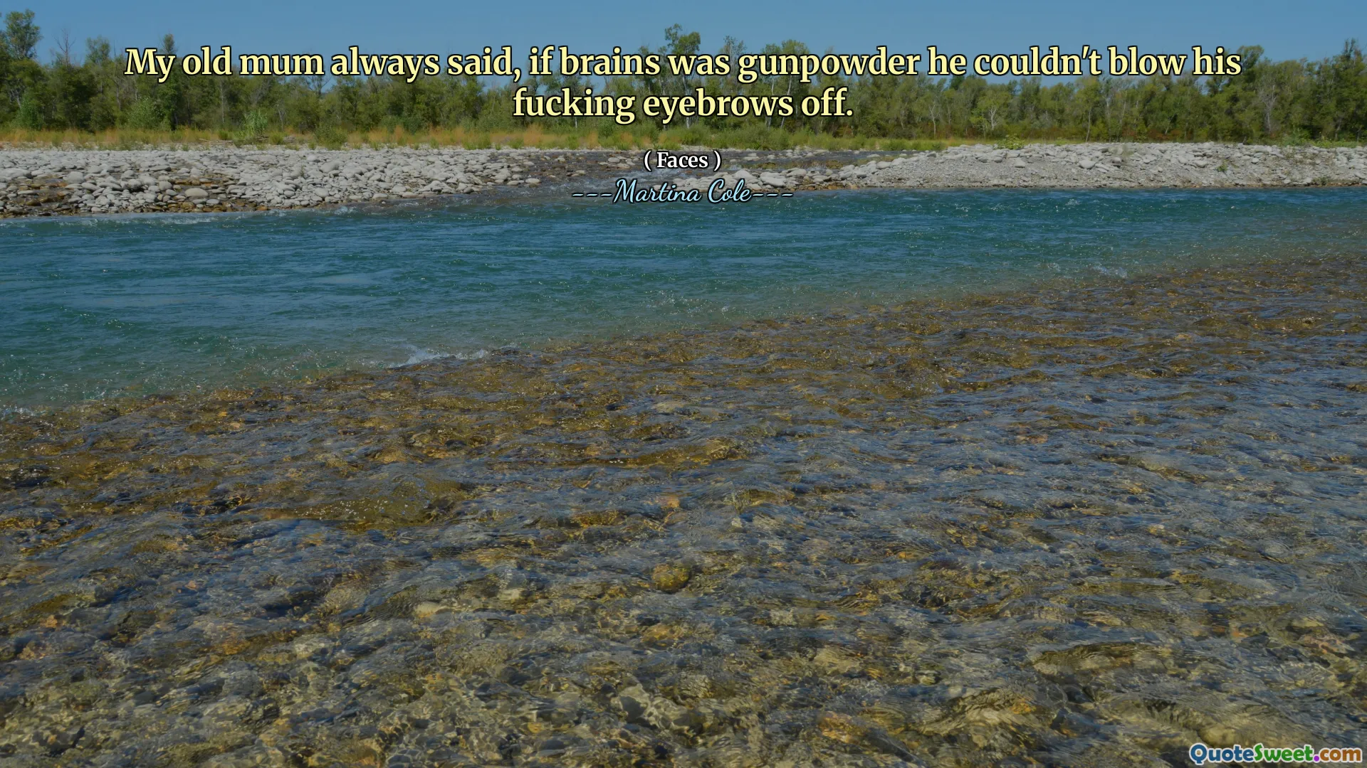 Yaşlı annem hep dedi ki, beyin barut olsaydı, lanet kaşlarını üfleyemezdi.