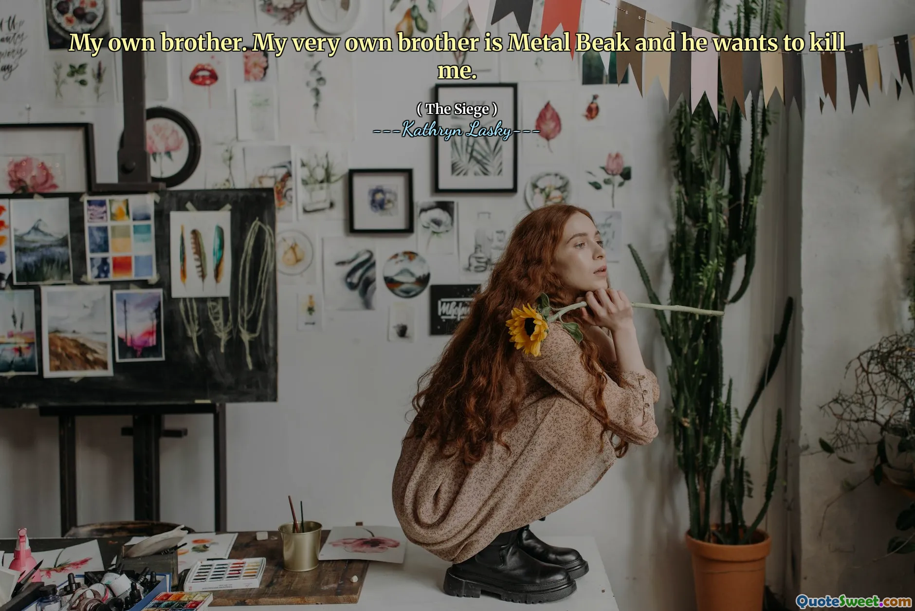 My own brother. My very own brother is Metal Beak and he wants to kill me.