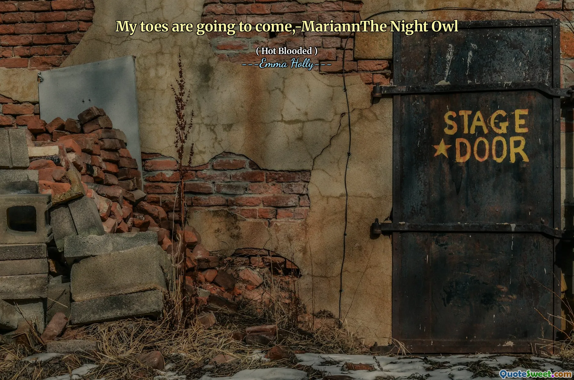 سوف تأتي أصابع قدمي ، والبومة الليلية