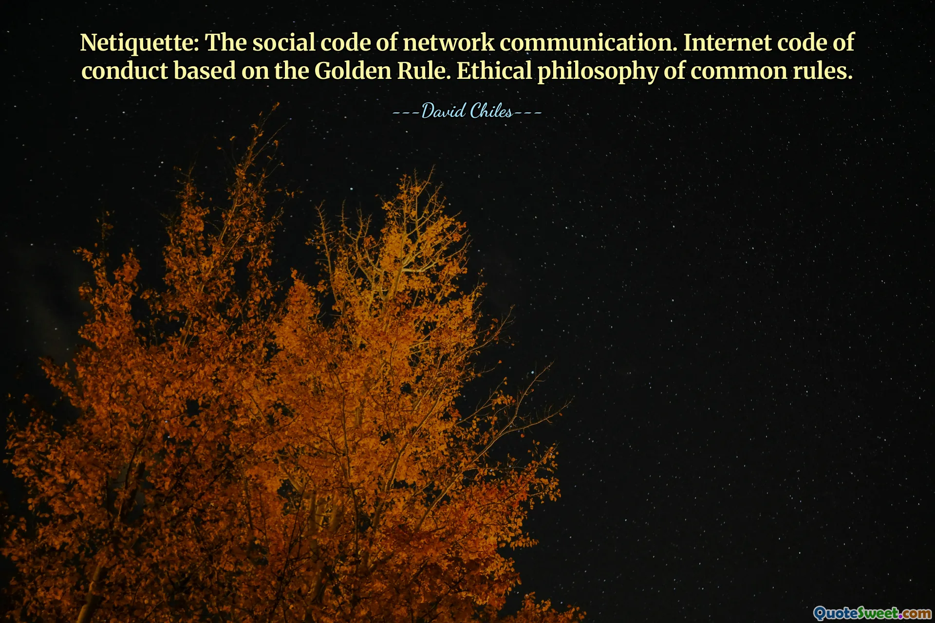 Netiquette: The social code of network communication. Internet code of conduct based on the Golden Rule. Ethical philosophy of common rules.