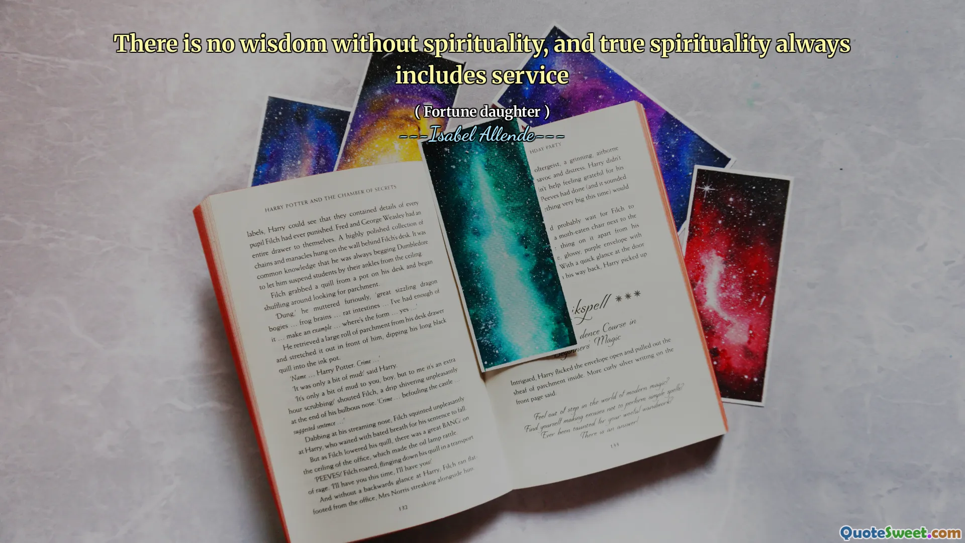 There is no wisdom without spirituality, and true spirituality always includes service