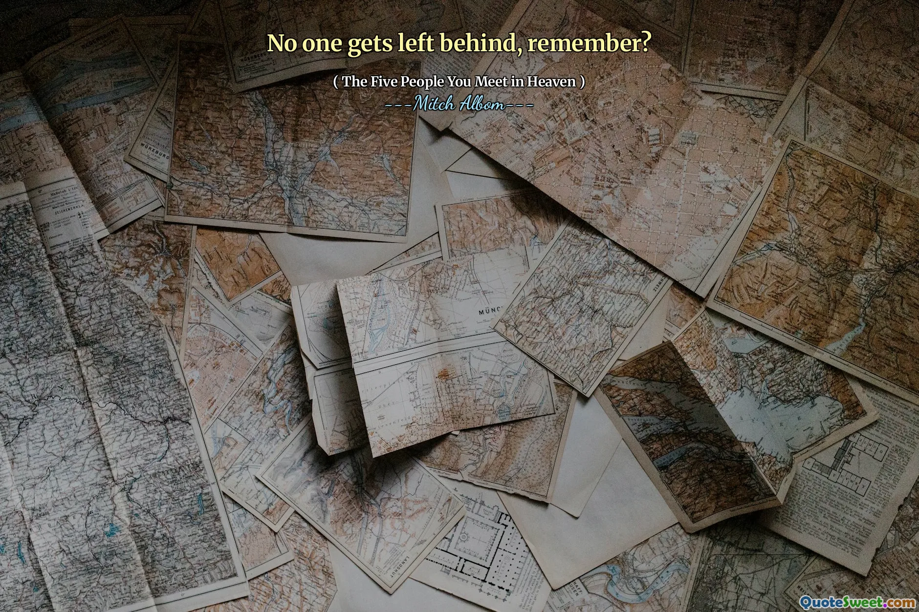 Niemand wordt achtergelaten, weet je nog?