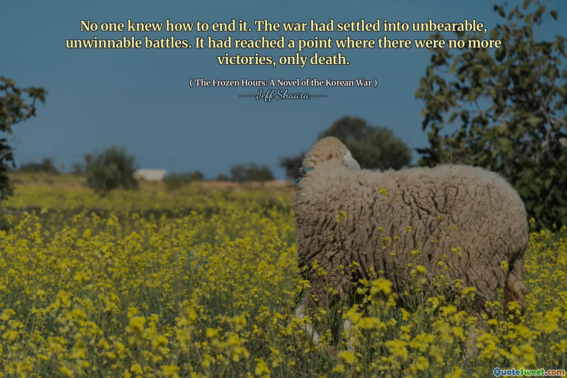 No one knew how to end it. The war had settled into unbearable, unwinnable battles. It had reached a point where there were no more victories, only death.