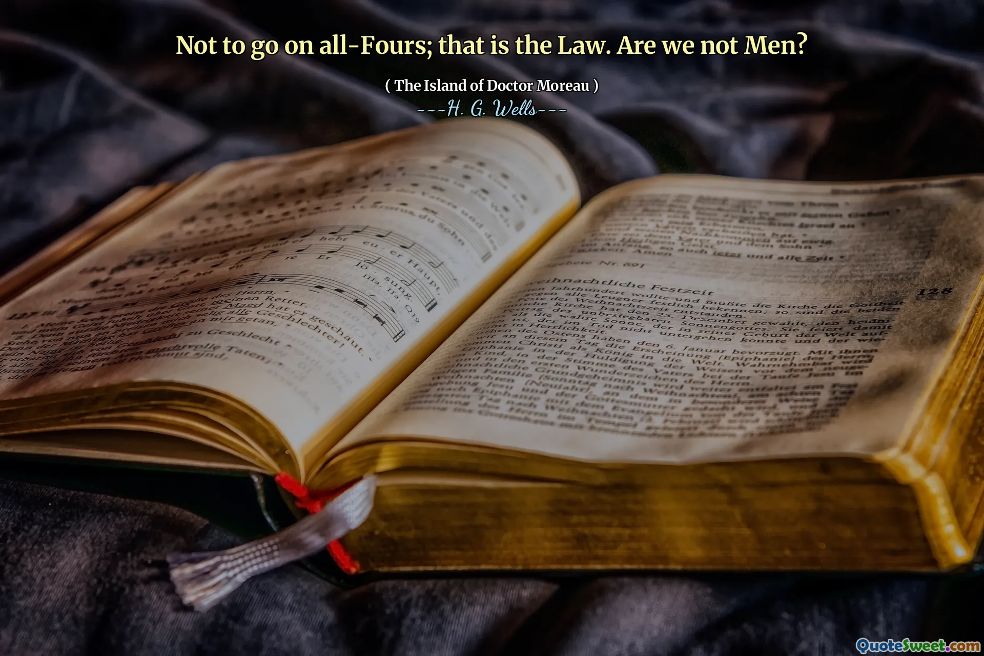 Not to go on all-Fours; that is the Law. Are we not Men?
