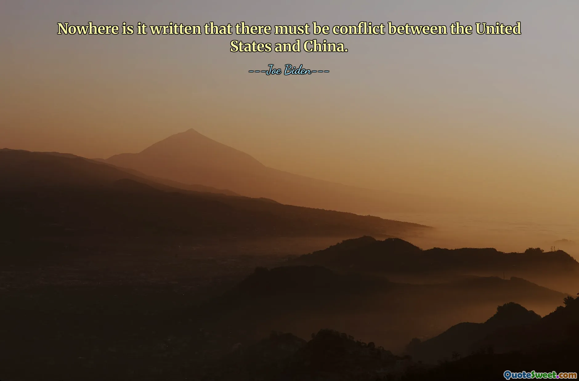 Nowhere is it written that there must be conflict between the United States and China.