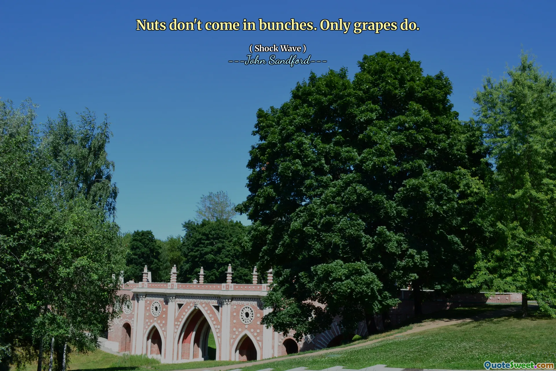 Les noix ne viennent pas en bottes. Seuls les raisins le font.