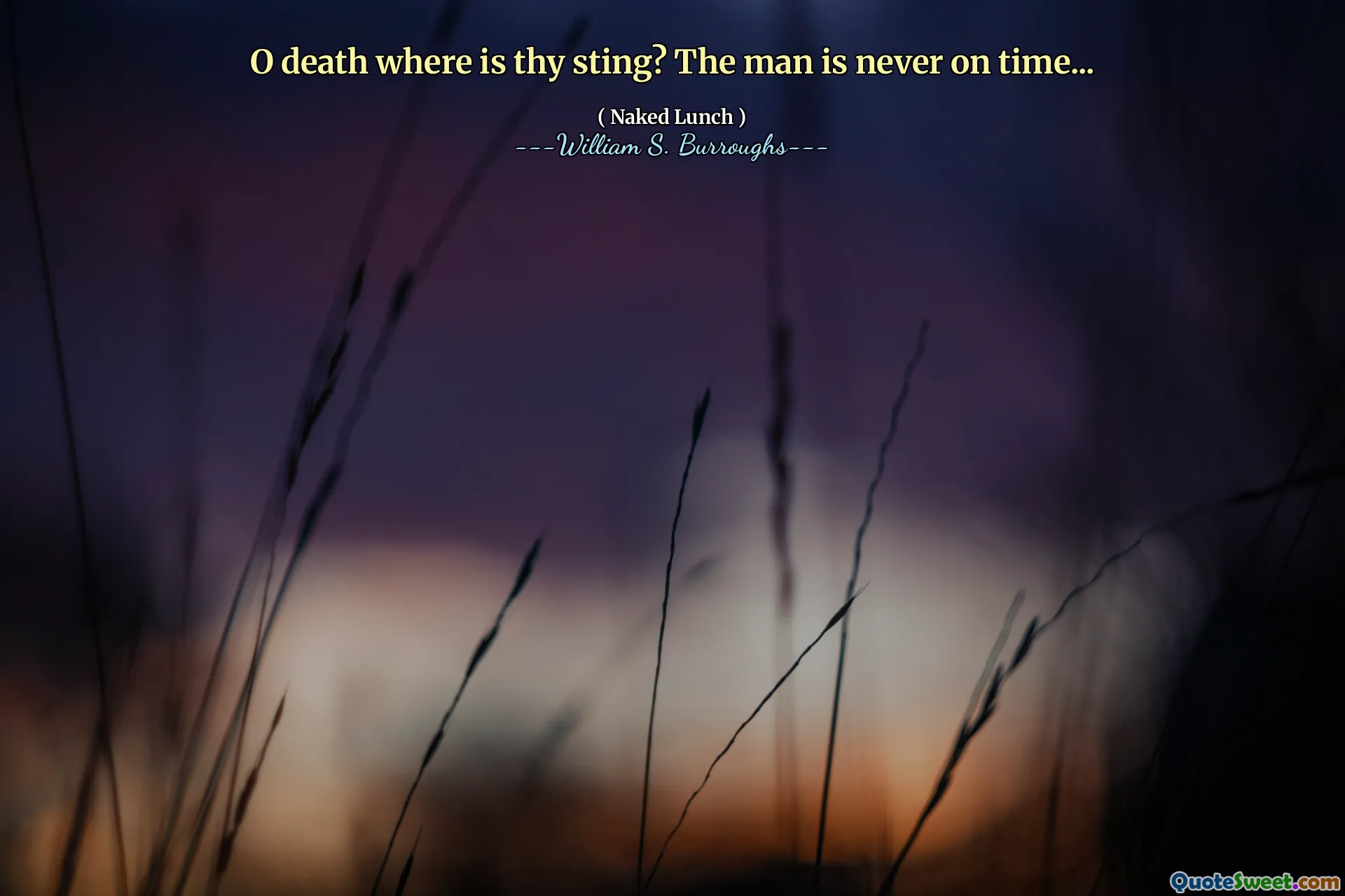 Oh muerte, ¿dónde está tu picadura? El hombre nunca llega a tiempo ...