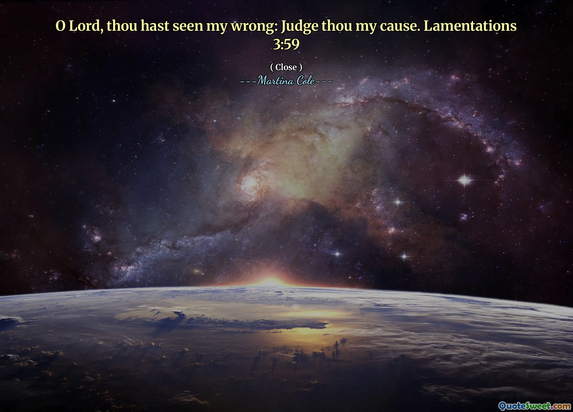 Doamne, ai văzut greșeala mea: judecă -ți cauza mea. Lamente 3:59