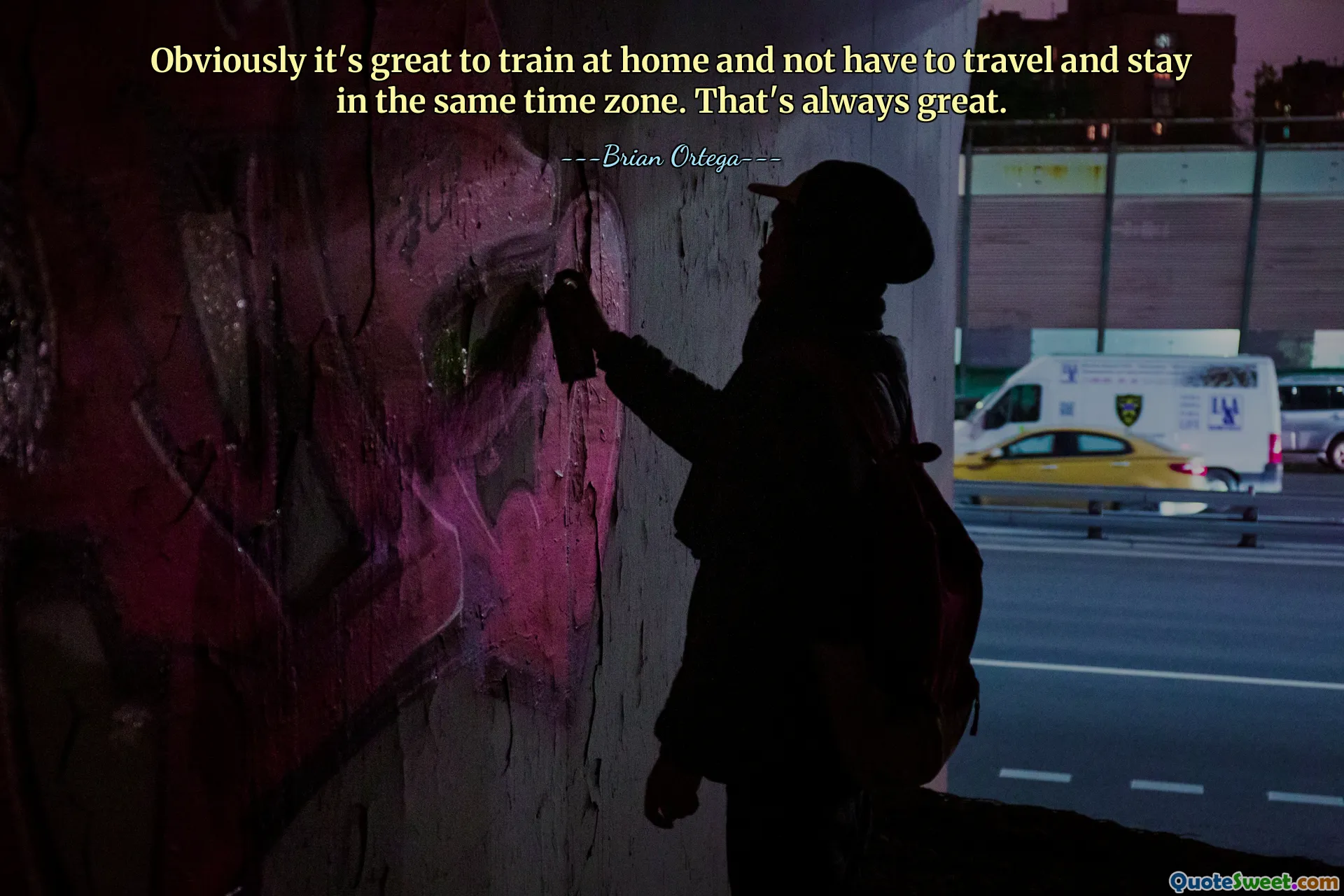 Obviously it's great to train at home and not have to travel and stay in the same time zone. That's always great.