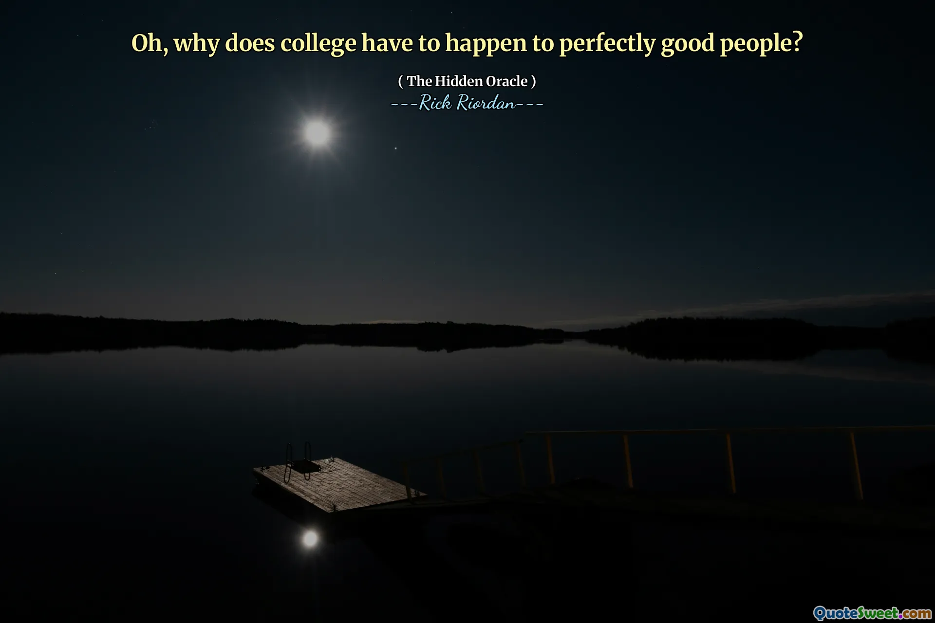 Oh, why does college have to happen to perfectly good people?