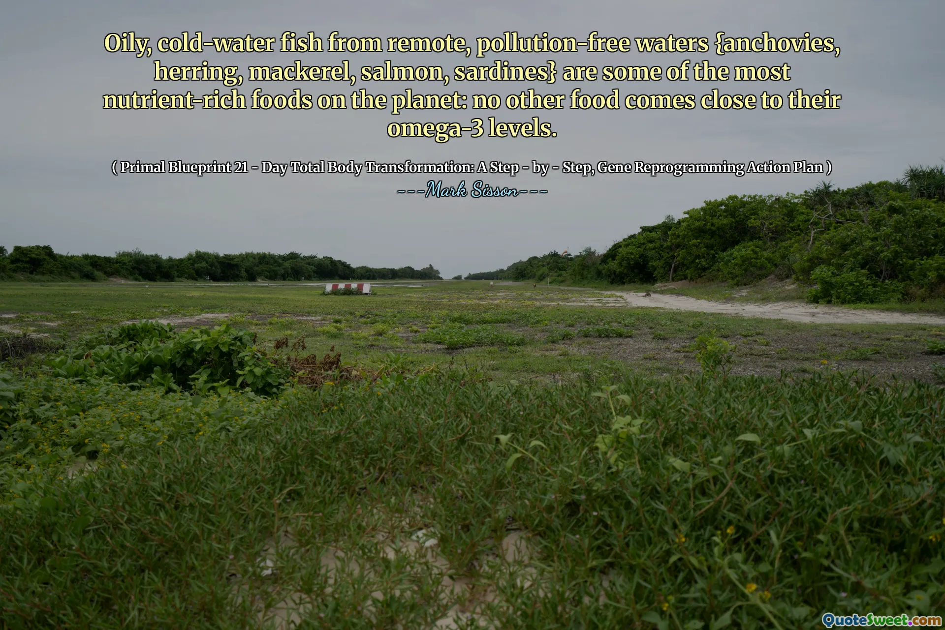 Oily, cold-water fish from remote, pollution-free waters {anchovies, herring, mackerel, salmon, sardines} are some of the most nutrient-rich foods on the planet: no other food comes close to their omega-3 levels.