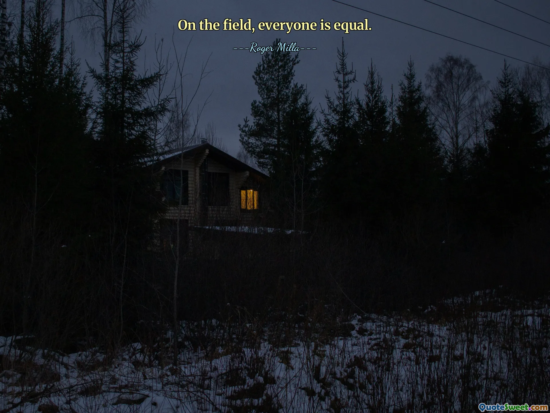 On the field, everyone is equal.