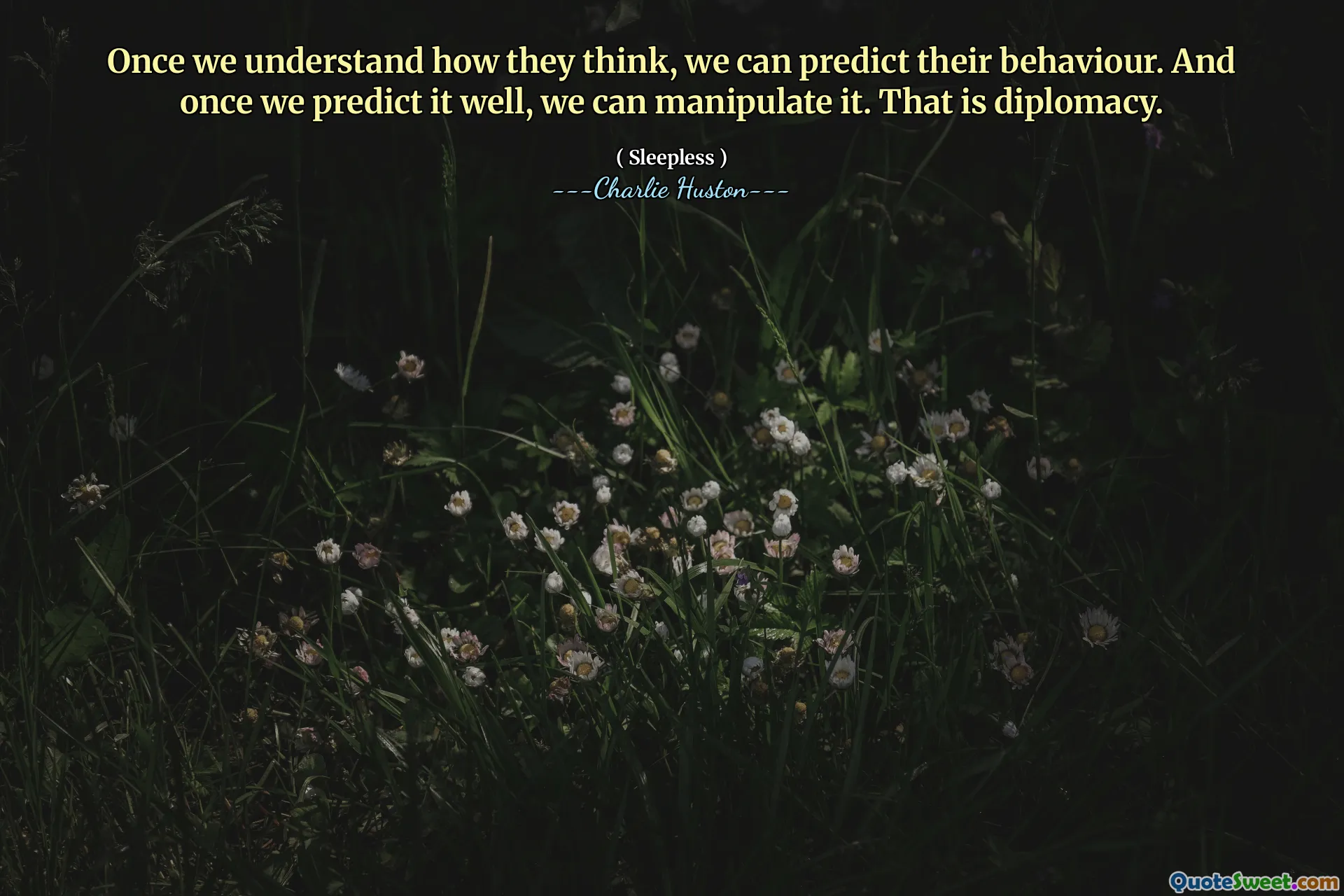 Jakmile pochopíme, jak si myslí, můžeme jejich chování předvídat. A jakmile to předpovídáme dobře, můžeme to manipulovat. To je diplomacie.