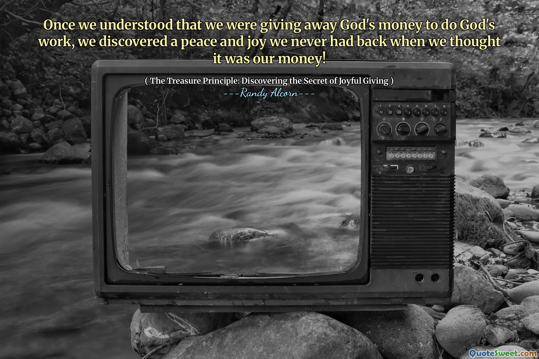 Toen we eenmaal begrepen dat we Gods geld weggeeft om Gods werk te doen, ontdekten we een vrede en vreugde die we nooit terug hadden toen we dachten dat het ons geld was!