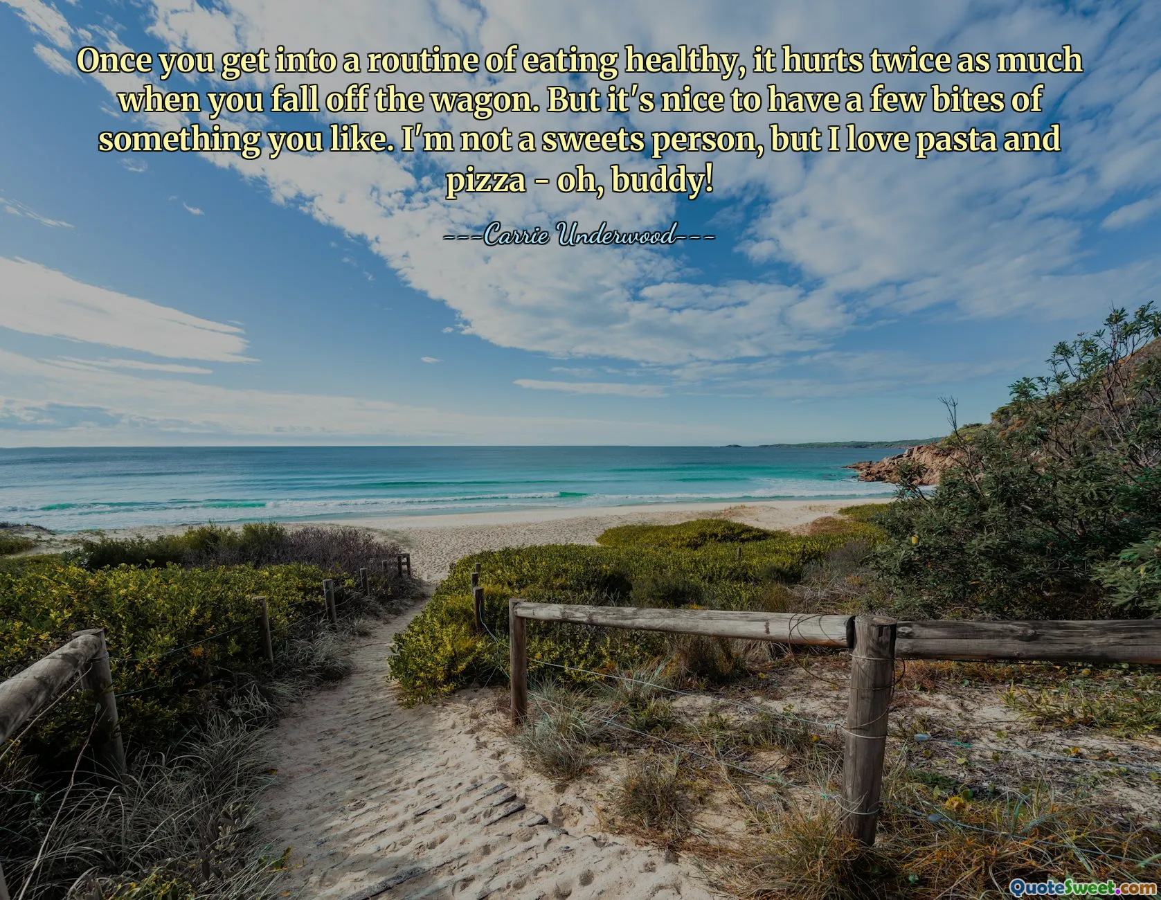 Sağlıklı beslenme rutinine girdiğinizde, vagondan düştüğünüzde iki kat daha fazla acı çekersiniz. Ama sevdiğin bir şeyden birkaç ısırık almak güzel. Tatlı seven biri değilim ama makarna ve pizzayı severim - ah dostum!