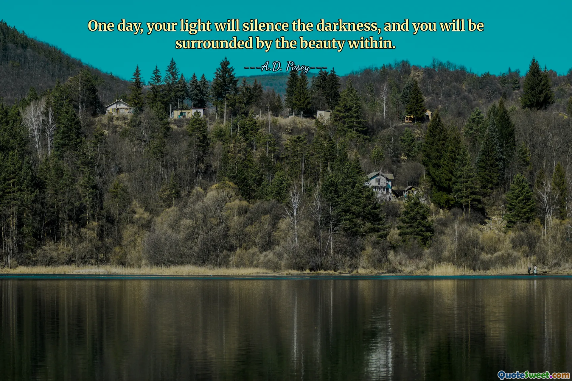 One day, your light will silence the darkness, and you will be surrounded by the beauty within.