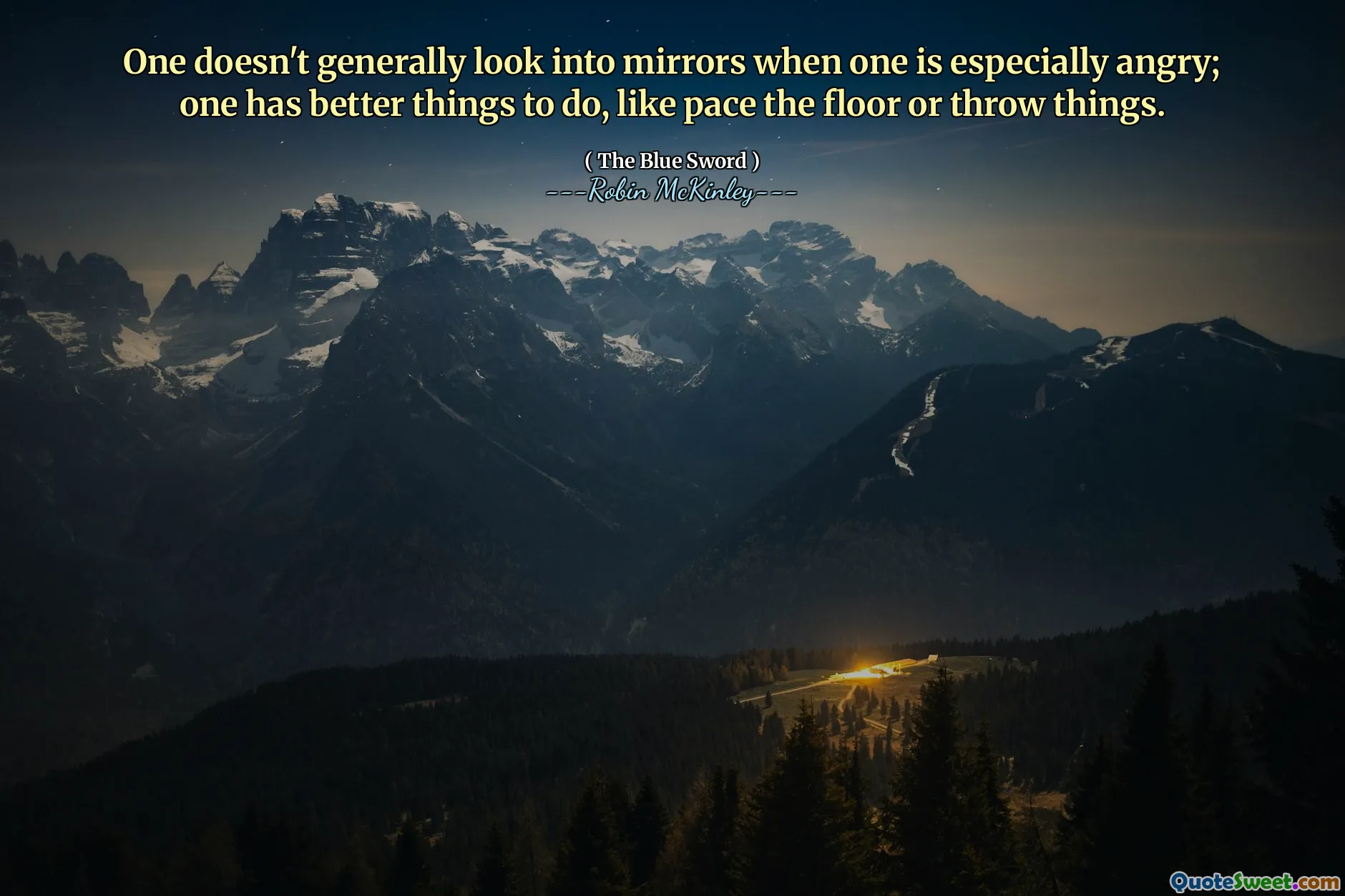 当一个人特别生气时，通常不会照镜子；人们有更好的事情要做，比如在地板上踱步或扔东西。