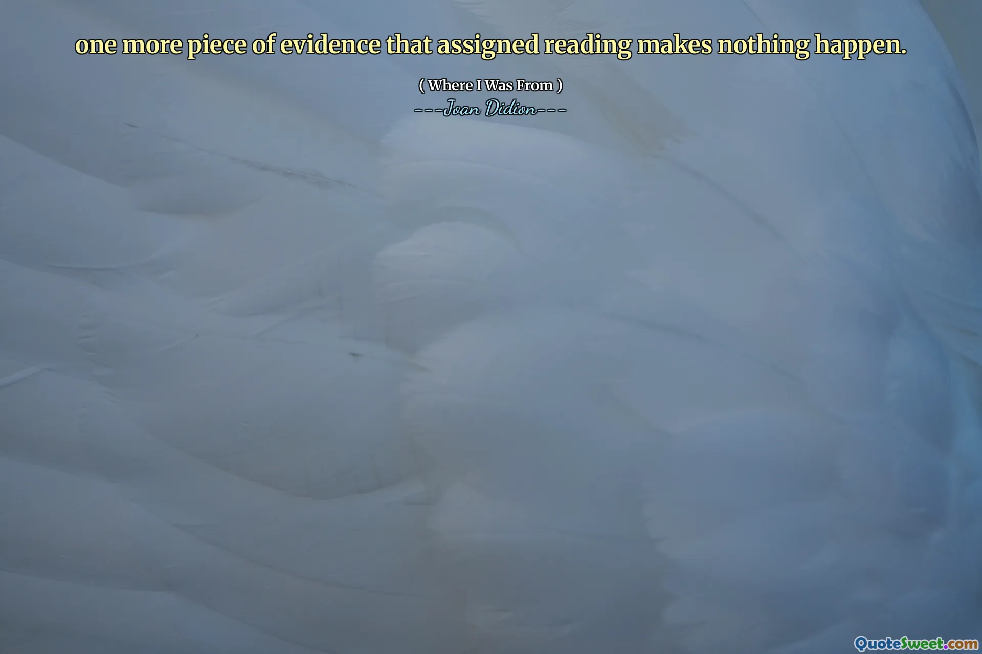 Nok et bevis som tildelte lesing får ingenting til å skje.