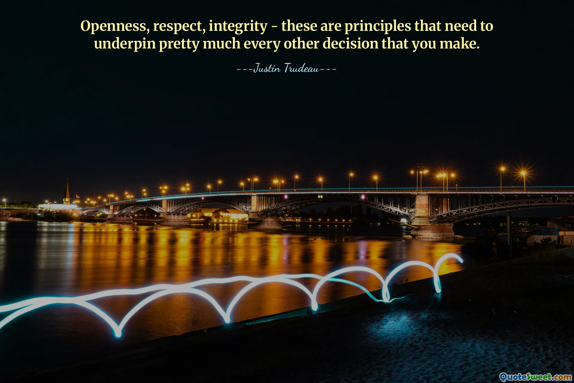 खुलापन, सम्मान, सत्यनिष्ठा - ये ऐसे सिद्धांत हैं जिन्हें आपके द्वारा लिए जाने वाले हर दूसरे निर्णय को काफी हद तक रेखांकित करने की आवश्यकता होती है।