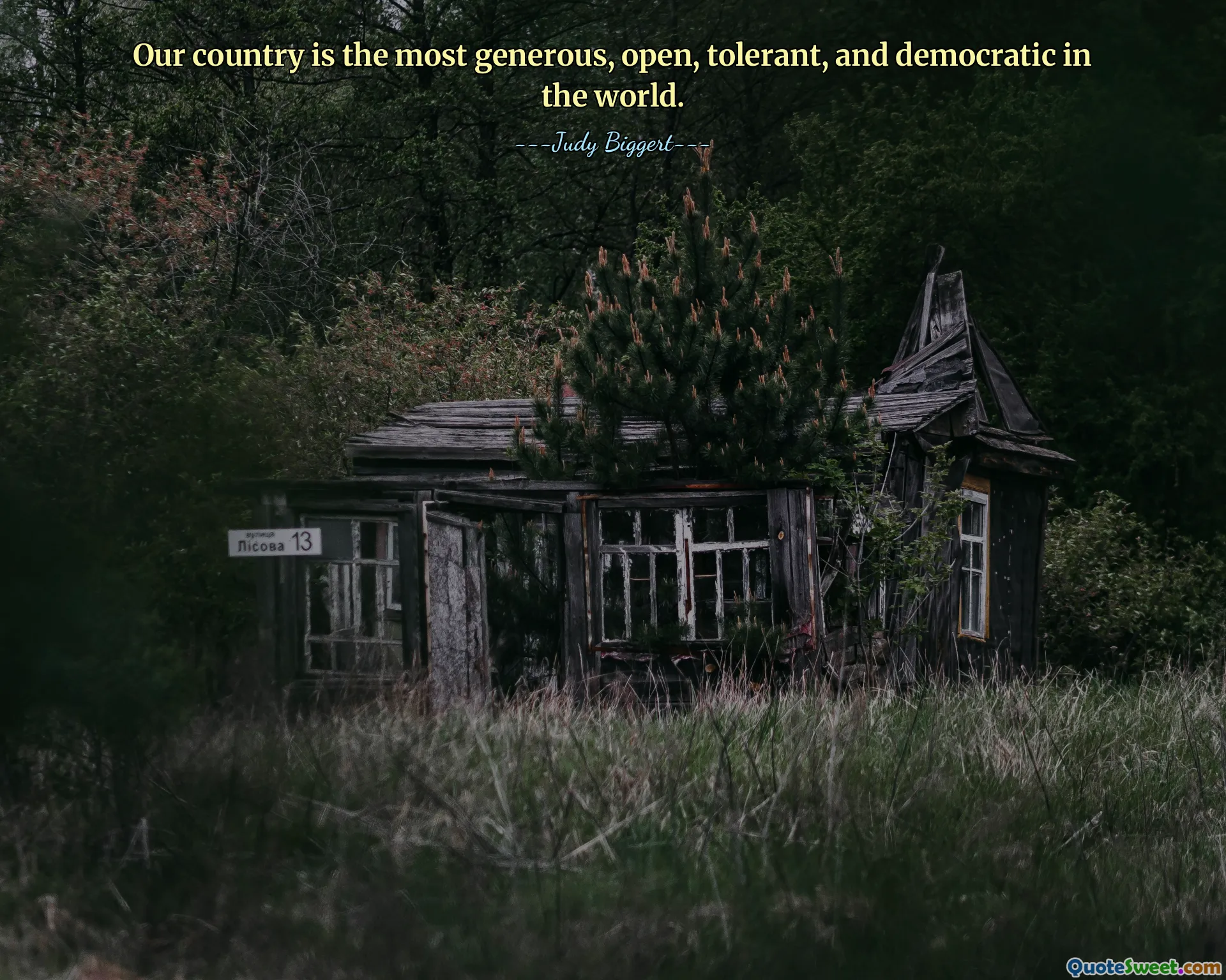 Our country is the most generous, open, tolerant, and democratic in the world.