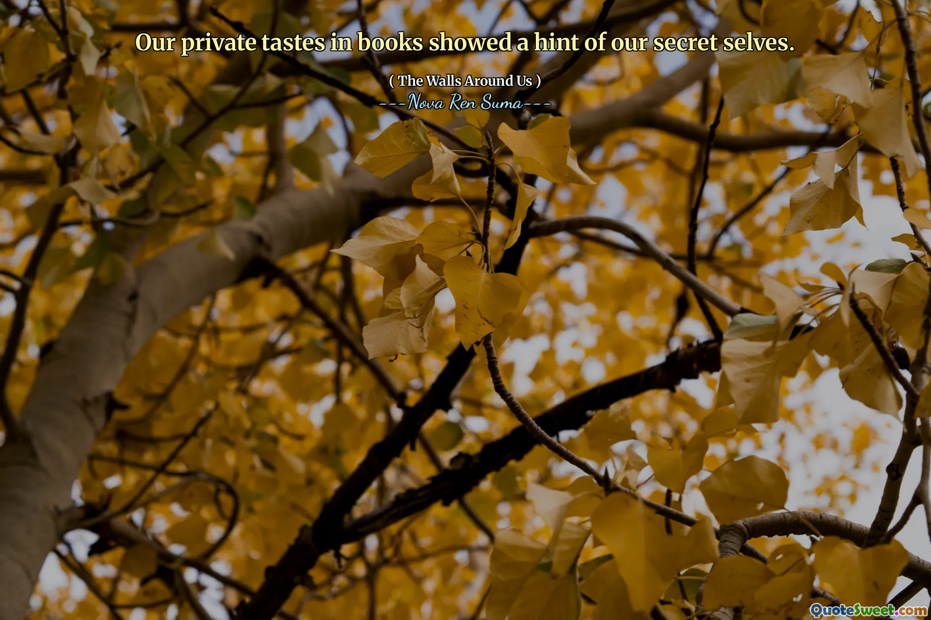 Our private tastes in books showed a hint of our secret selves.