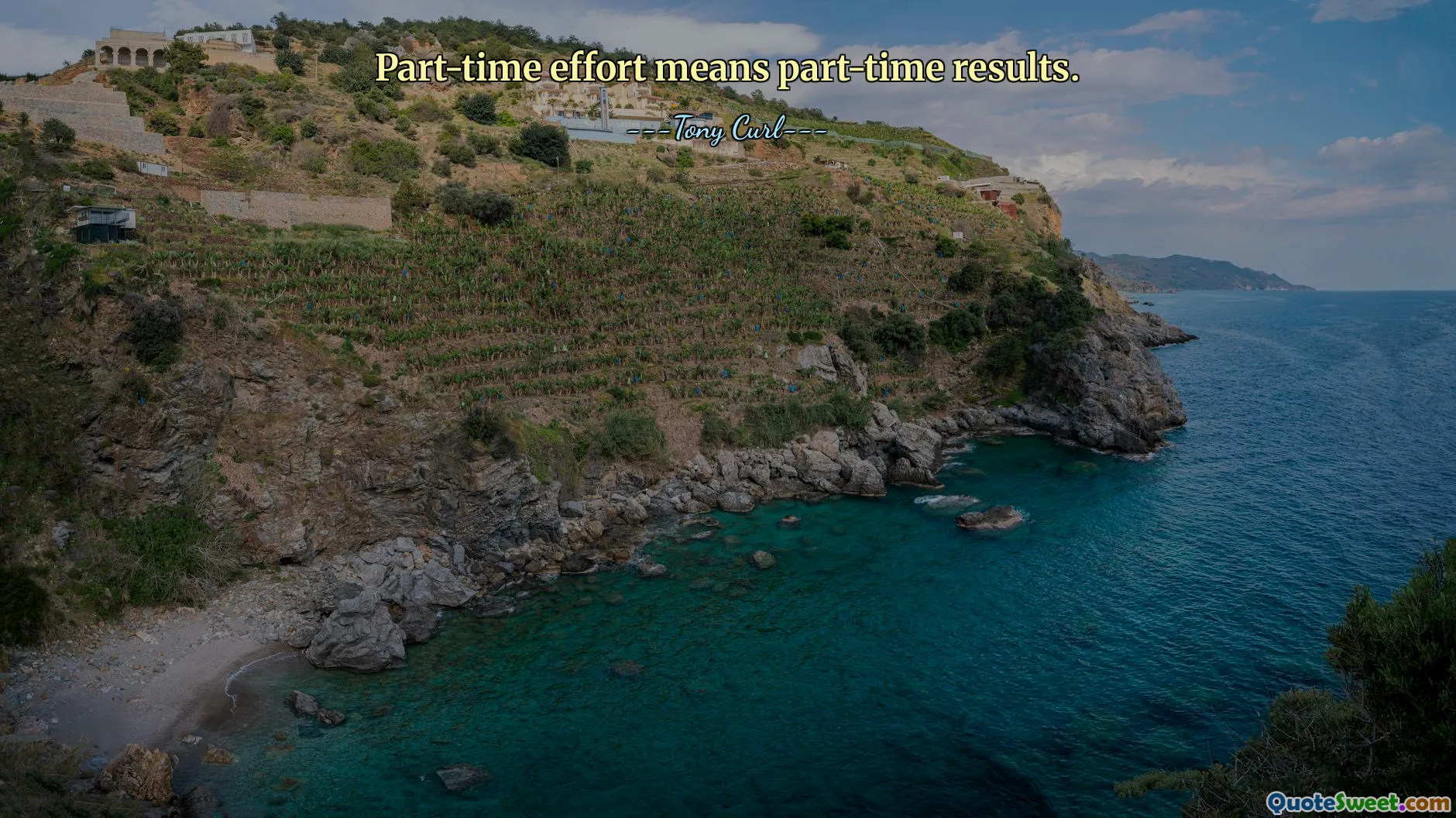 Part-time effort means part-time results.