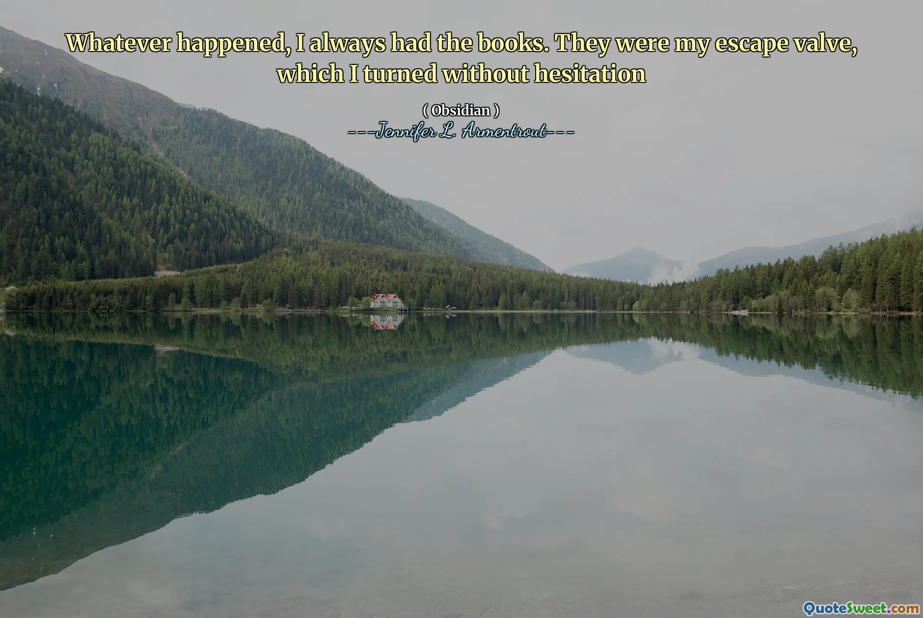 Whatever happened, I always had the books. They were my escape valve, which I turned without hesitation