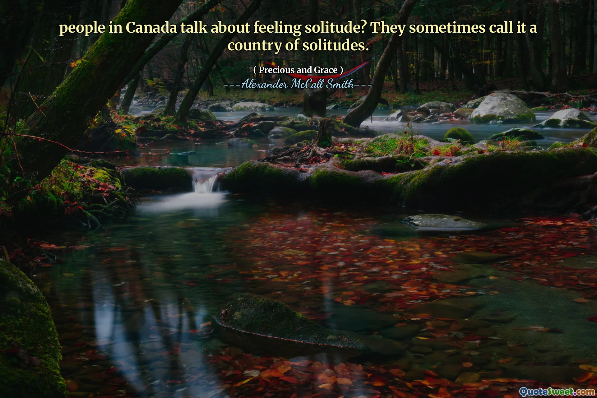 As pessoas no Canadá falam sobre sentir a solidão? Às vezes, eles chamam isso de país de solitudes.