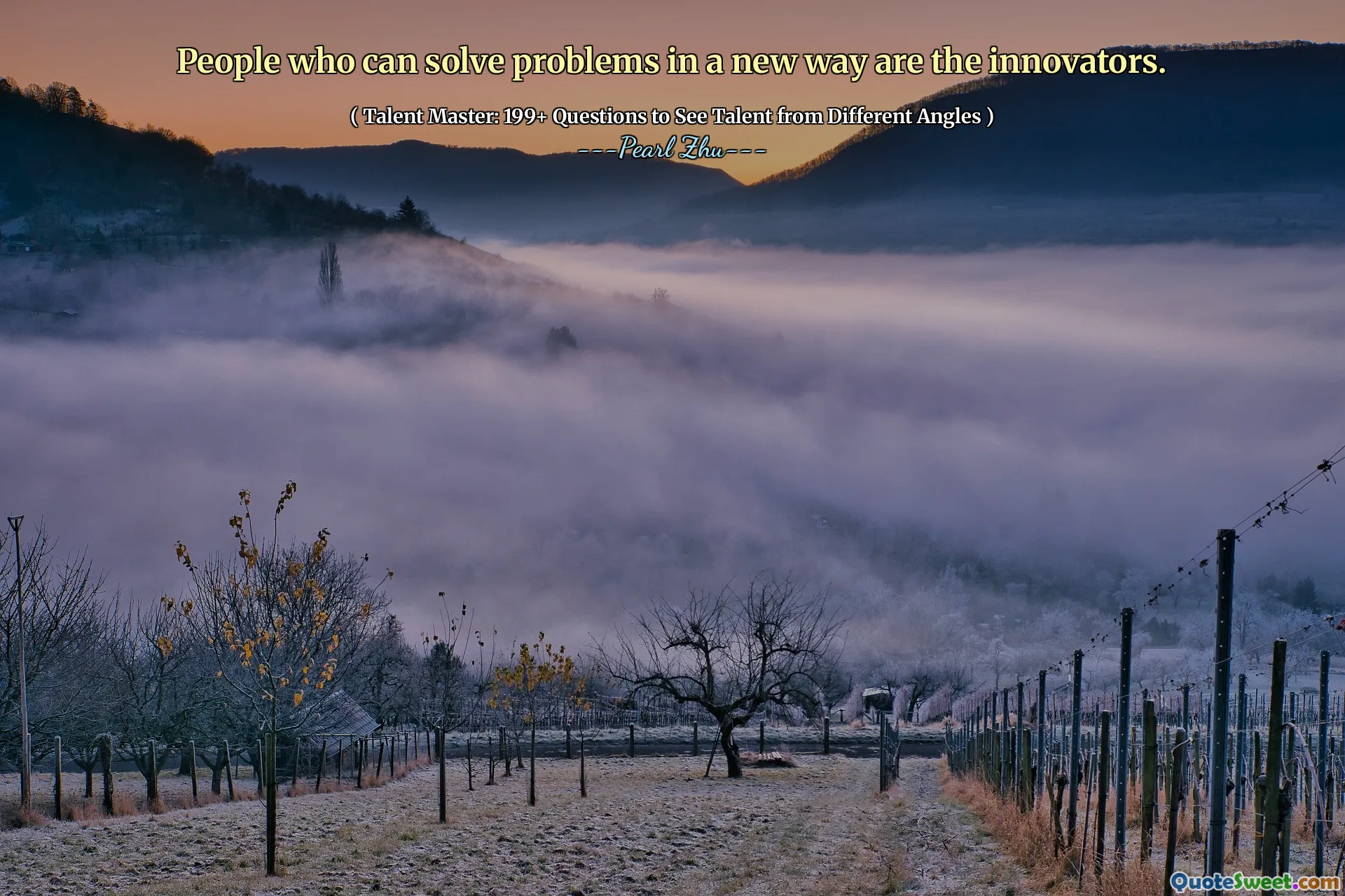 People who can solve problems in a new way are the innovators.