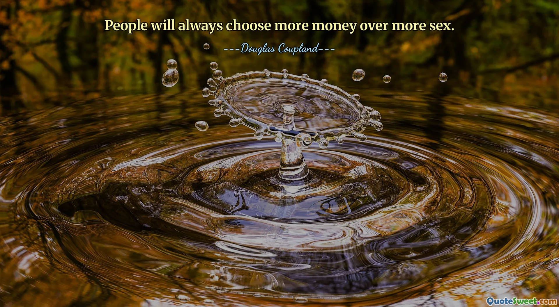 People will always choose more money over more sex.