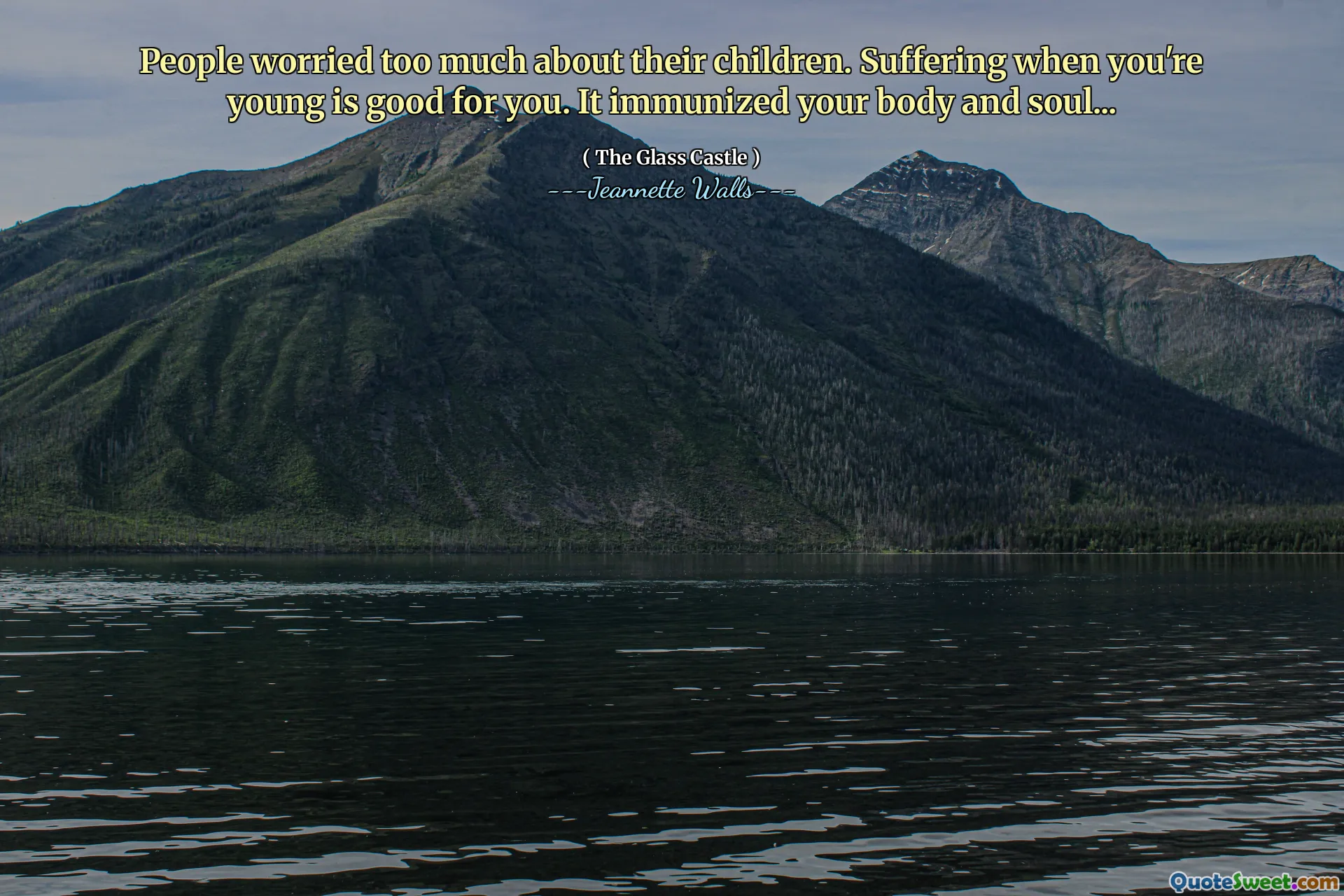 लोग अपने बच्चों के बारे में बहुत चिंतित हैं। जब आप युवा होते हैं तो पीड़ित होना आपके लिए अच्छा होता है। इसने आपके शरीर और आत्मा को प्रतिरक्षित किया ...
