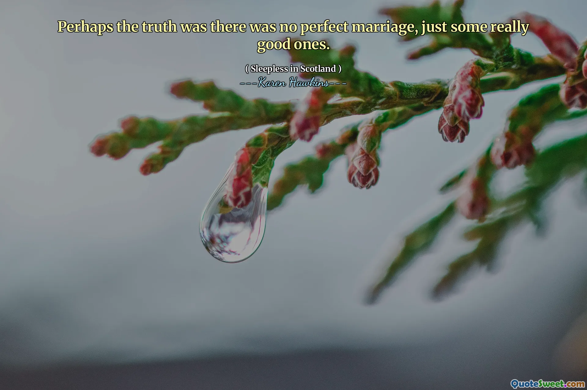 Perhaps the truth was there was no perfect marriage, just some really good ones.