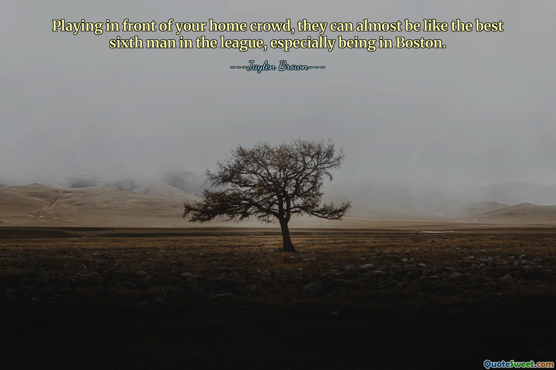 Playing in front of your home crowd, they can almost be like the best sixth man in the league, especially being in Boston.