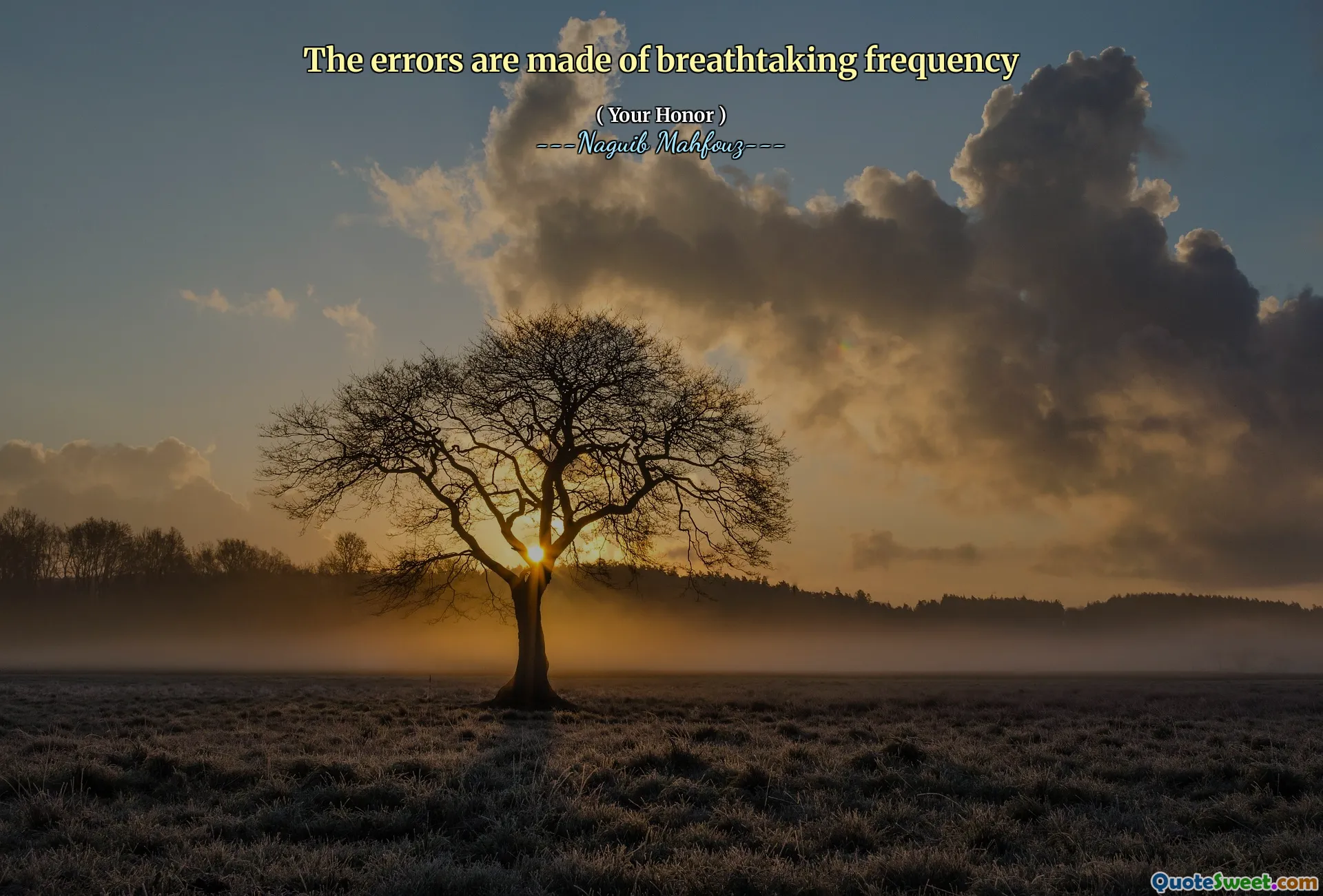The errors are made of breathtaking frequency