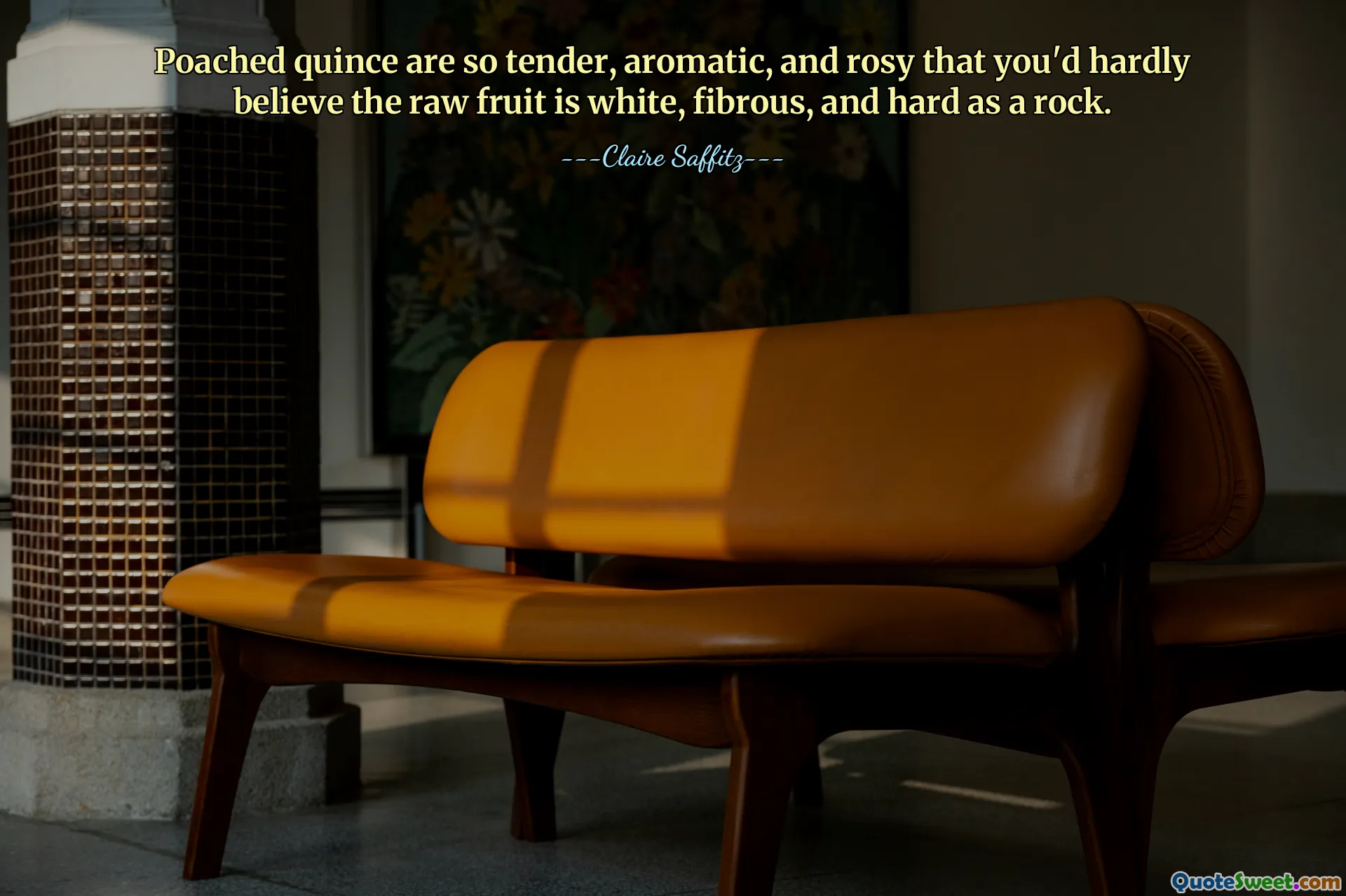 Poached quince are so tender, aromatic, and rosy that you'd hardly believe the raw fruit is white, fibrous, and hard as a rock.