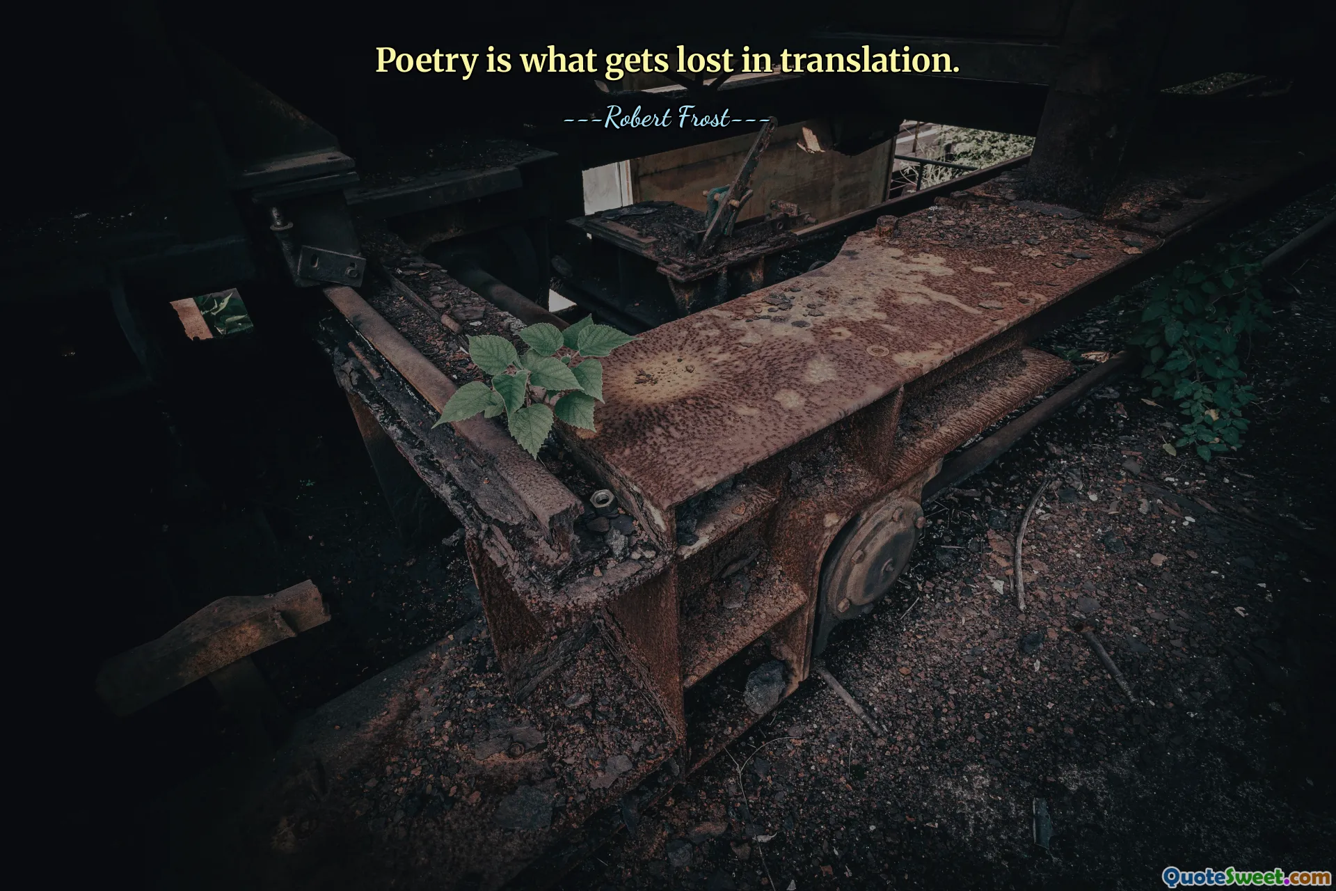 Poetry is what gets lost in translation.
