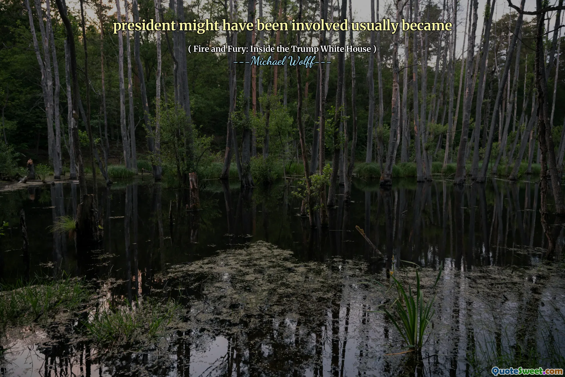 president might have been involved usually became