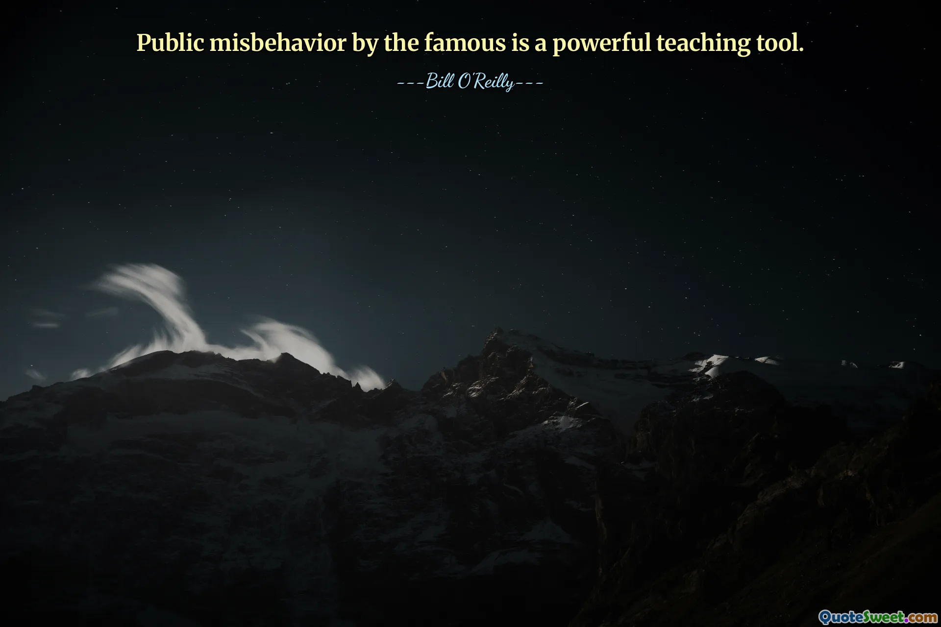 Public misbehavior by the famous is a powerful teaching tool.