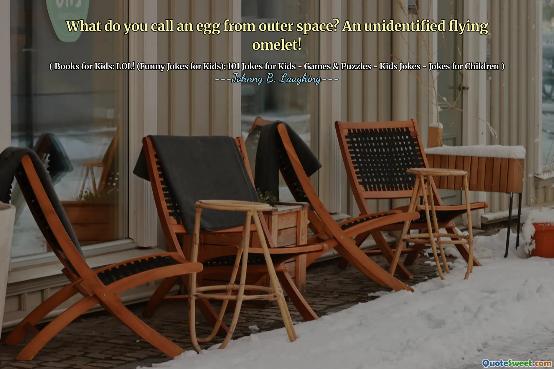 What do you call an egg from outer space? An unidentified flying omelet!