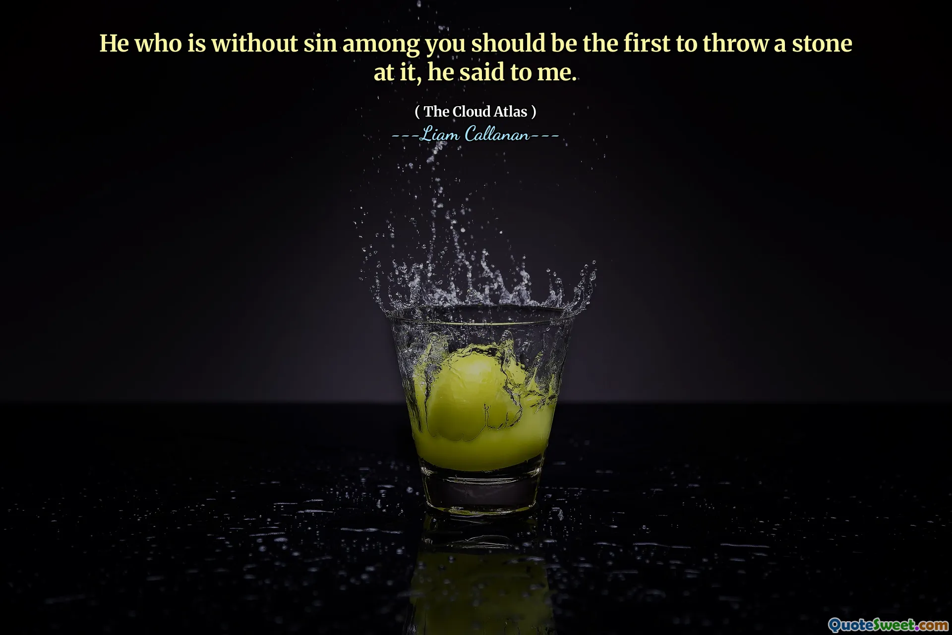 Chi di voi è senza peccato scagli per primo la pietra, mi disse.