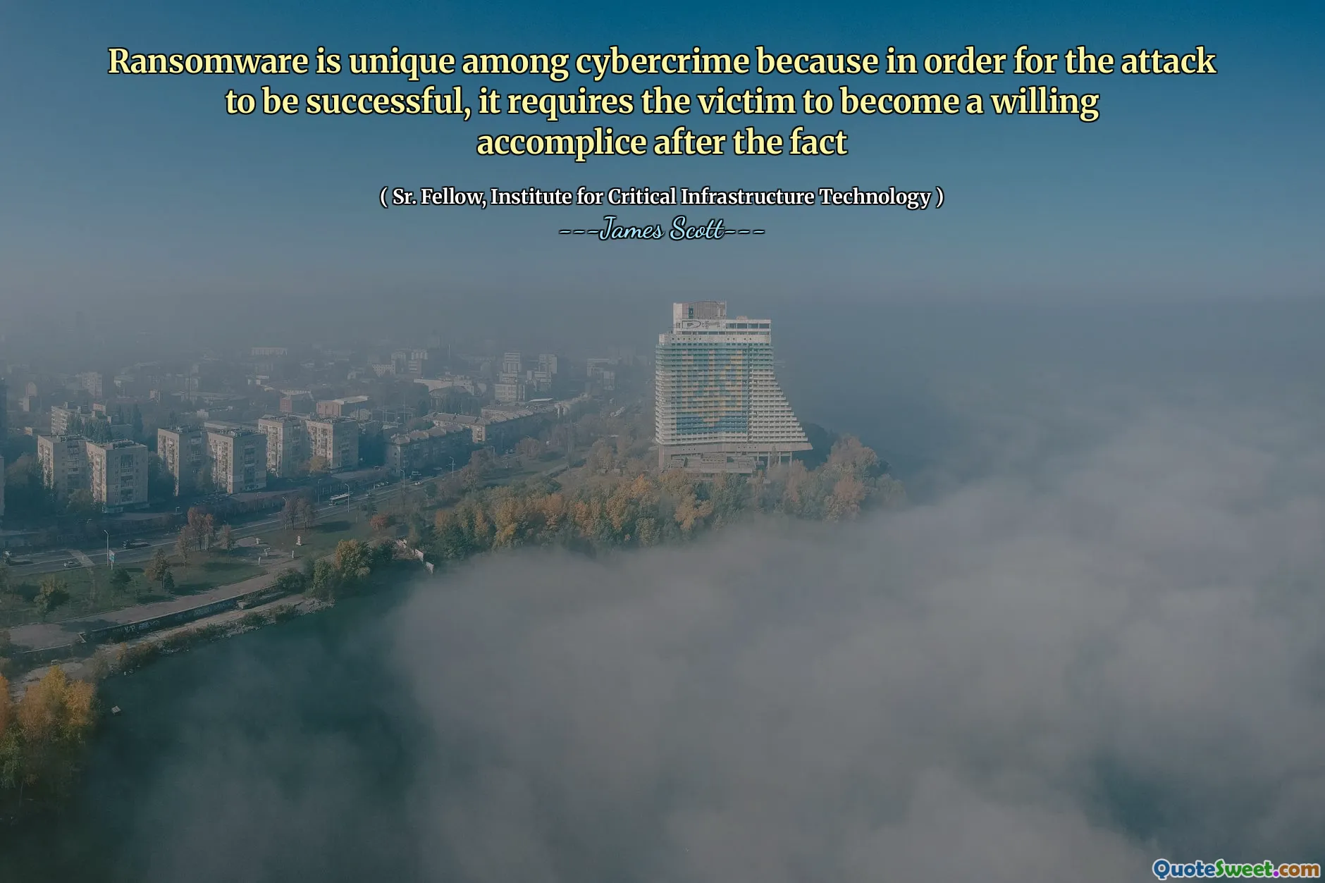 Ransomware is unique among cybercrime because in order for the attack to be successful, it requires the victim to become a willing accomplice after the fact