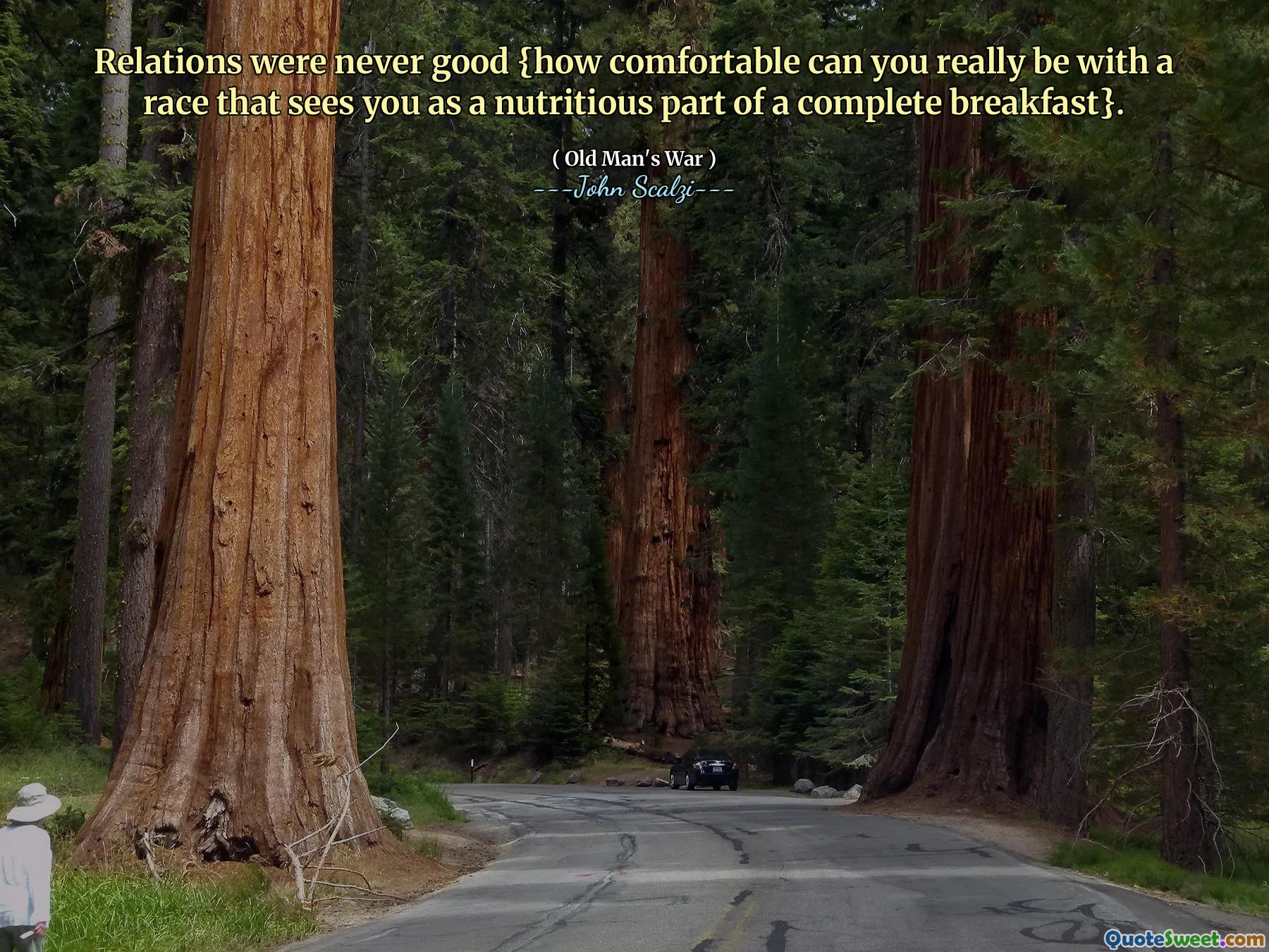 Relations were never good {how comfortable can you really be with a race that sees you as a nutritious part of a complete breakfast}.